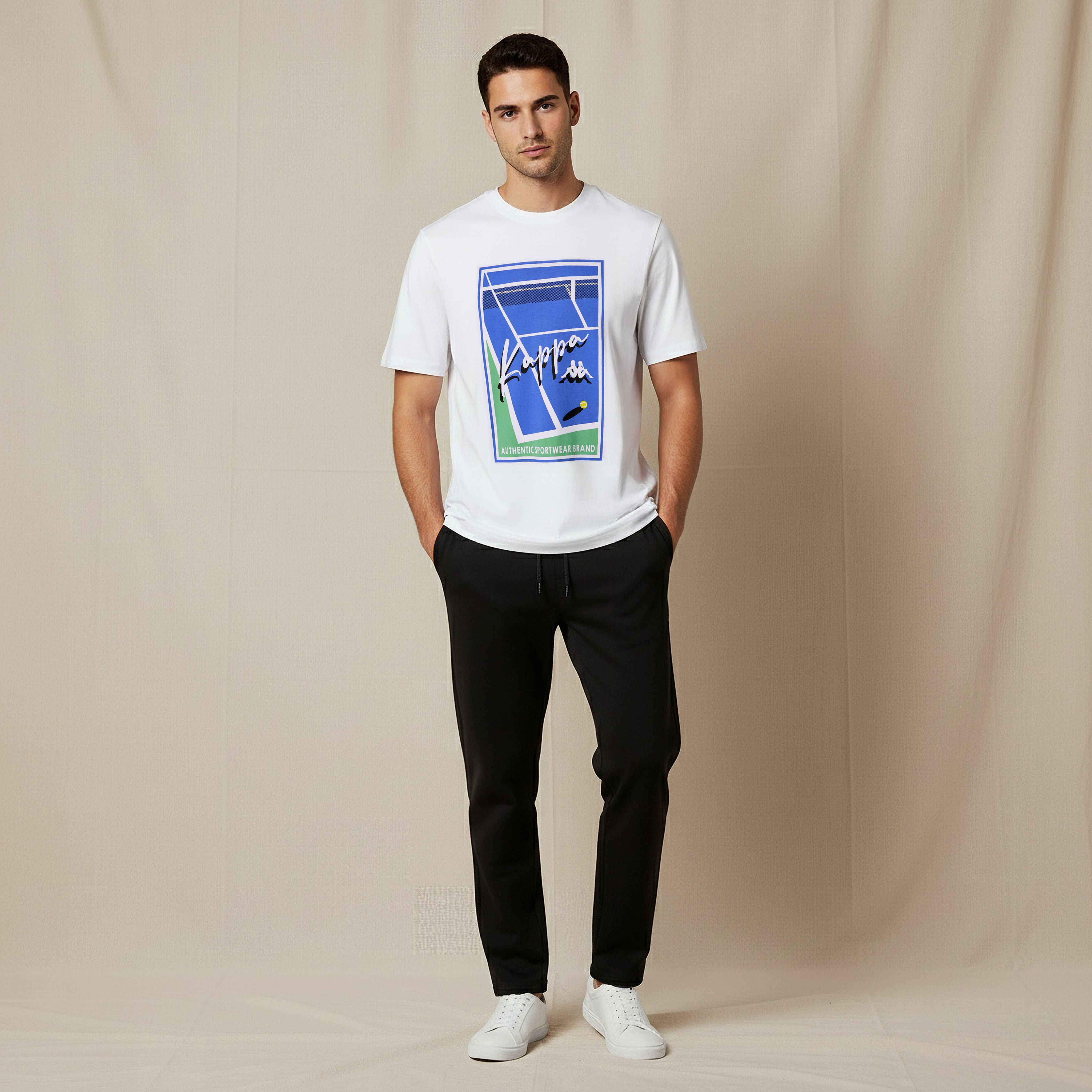Kappa Men Logo Print T-shirt-men-clothing-sportswearandactivewear-tshirtsandpolos-image-2
