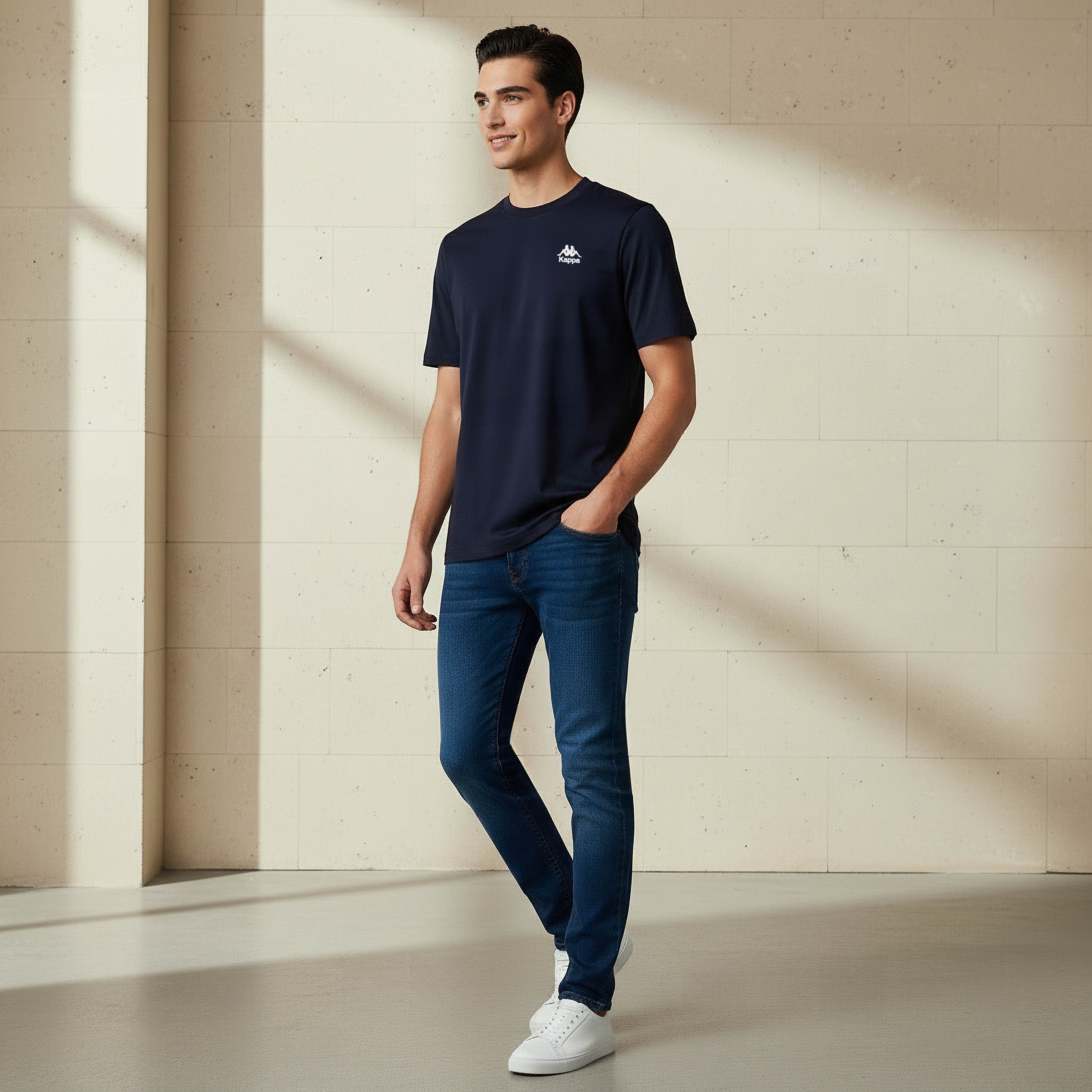 Kappa Men Logo Print T-shirt-men-clothing-sportswearandactivewear-tshirtsandpolos-image-2