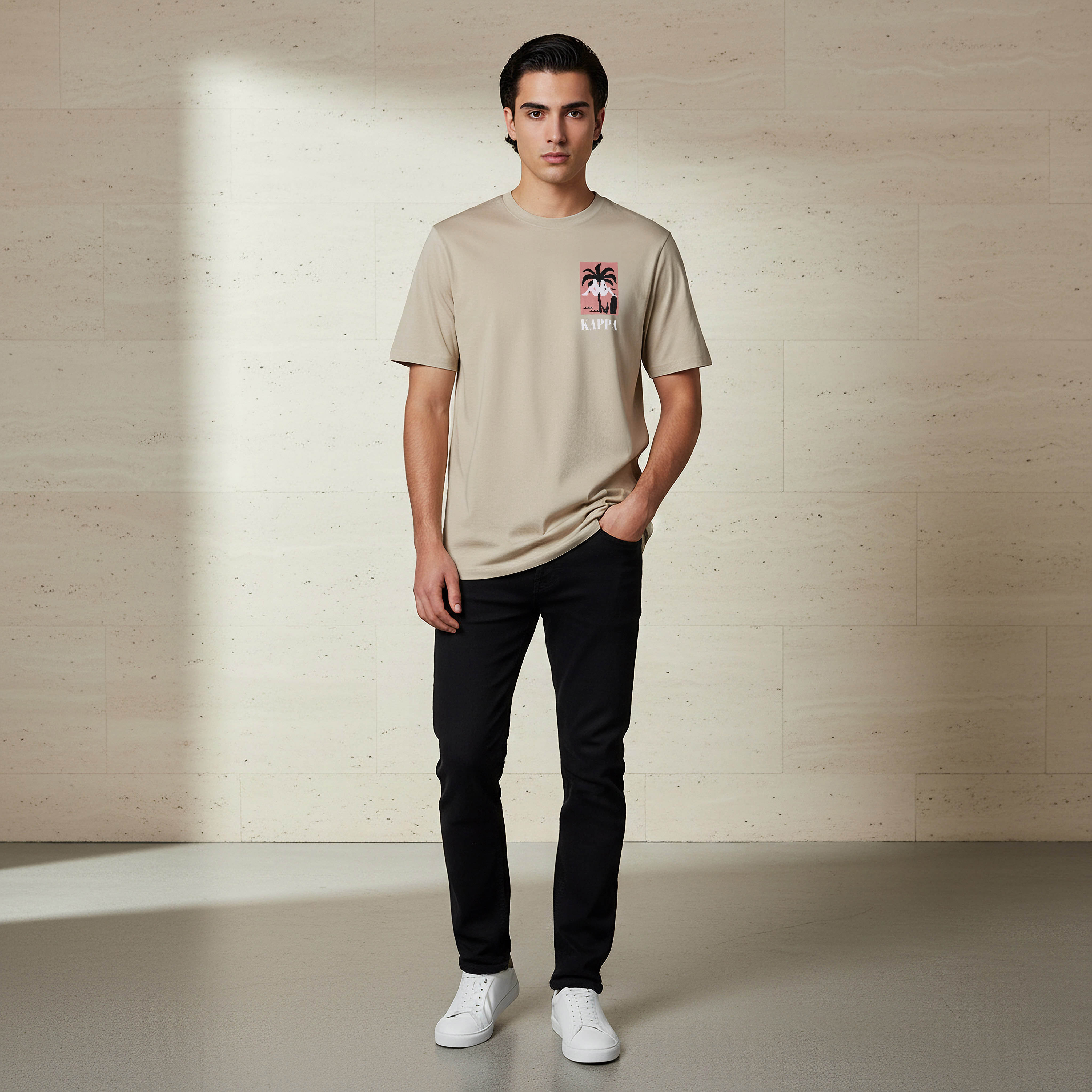 Kappa Men Logo Print T-shirt-men-clothing-sportswearandactivewear-tshirtsandpolos-image-2