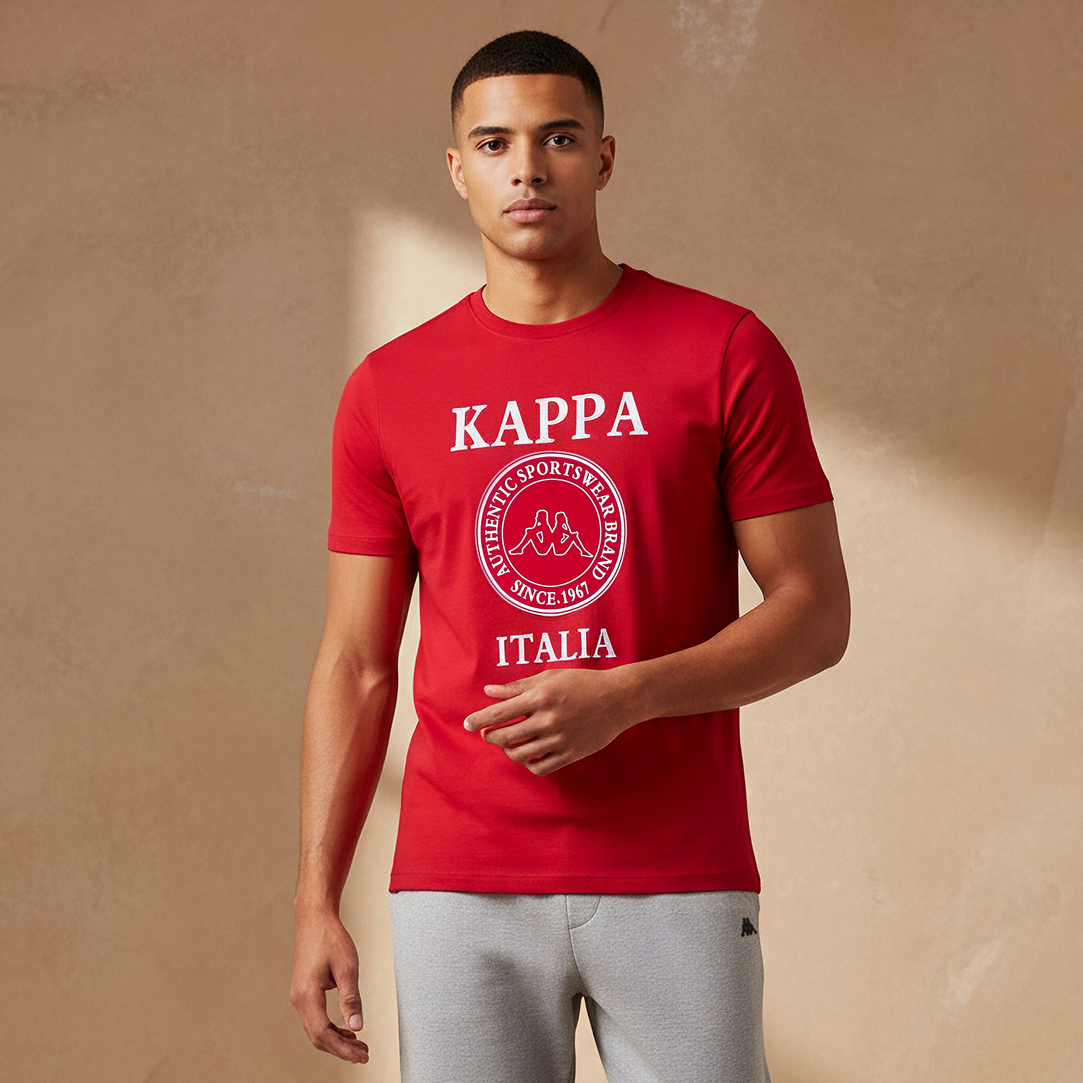 Kappa Men Logo Print T-shirt-men-clothing-sportswearandactivewear-tshirtsandpolos-image-1