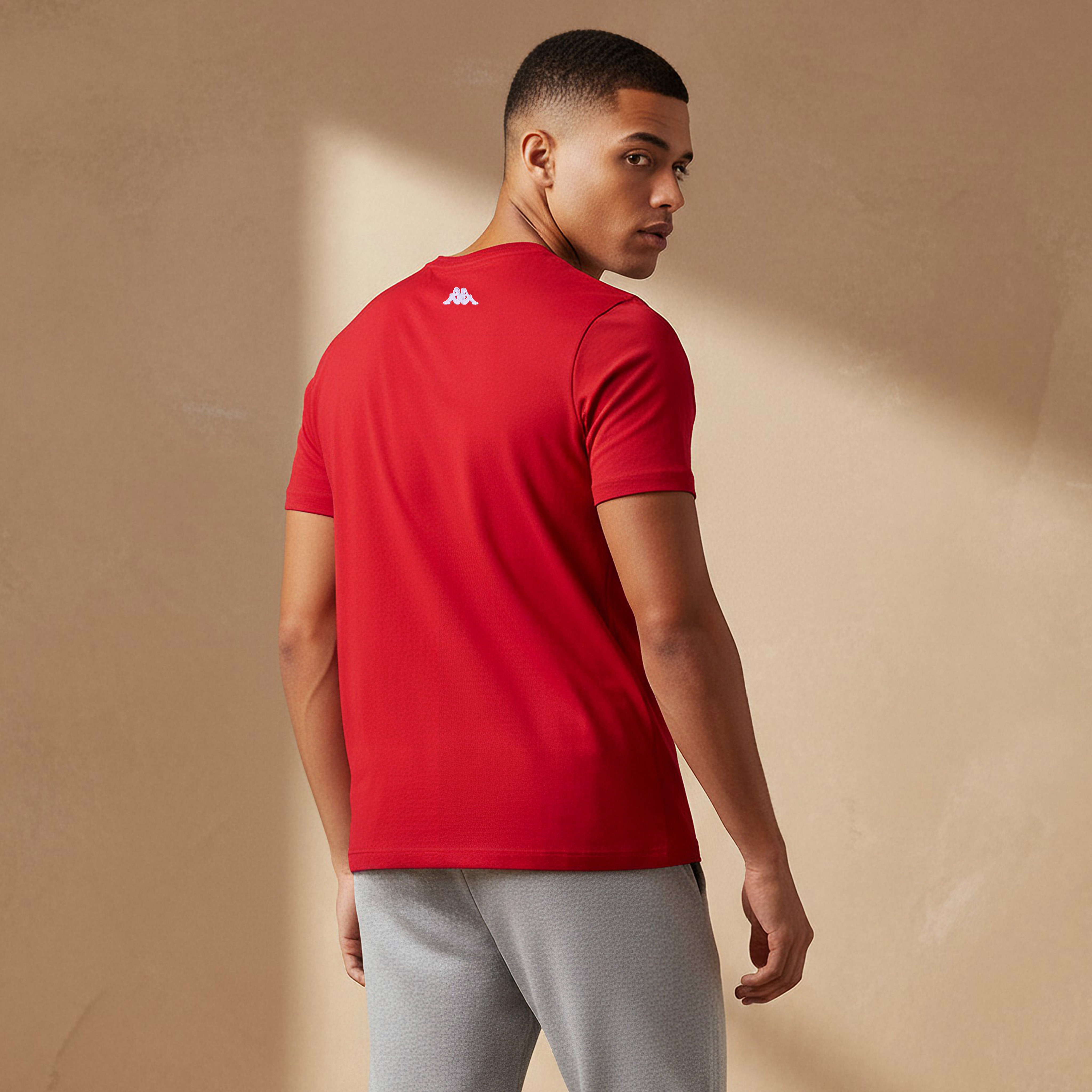 Kappa Men Logo Print T-shirt-men-clothing-sportswearandactivewear-tshirtsandpolos-image-3
