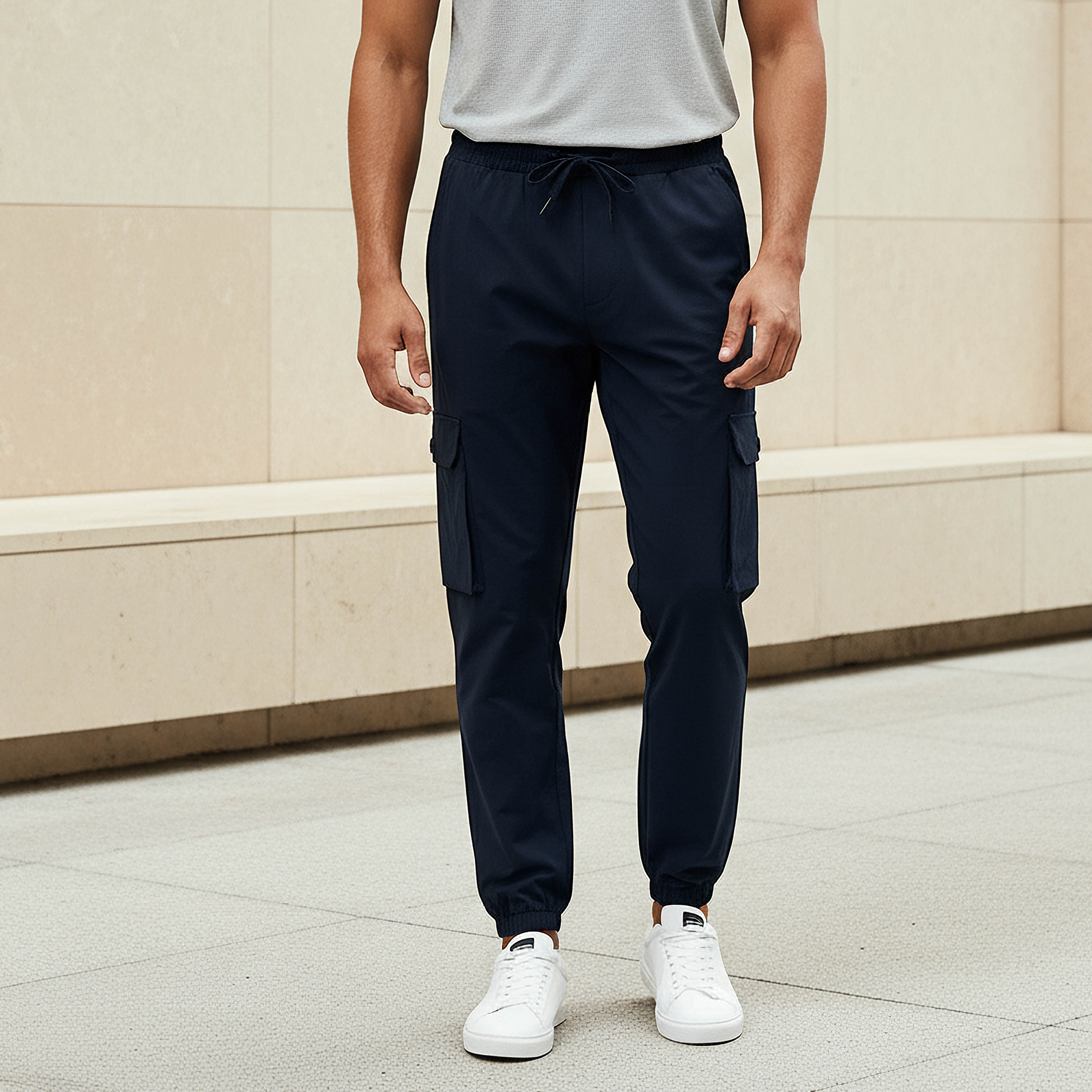 Love Pangolin Men Cargo Joggers with Pockets-men-clothing-sportswearandactivewear-tracksuits-image-1