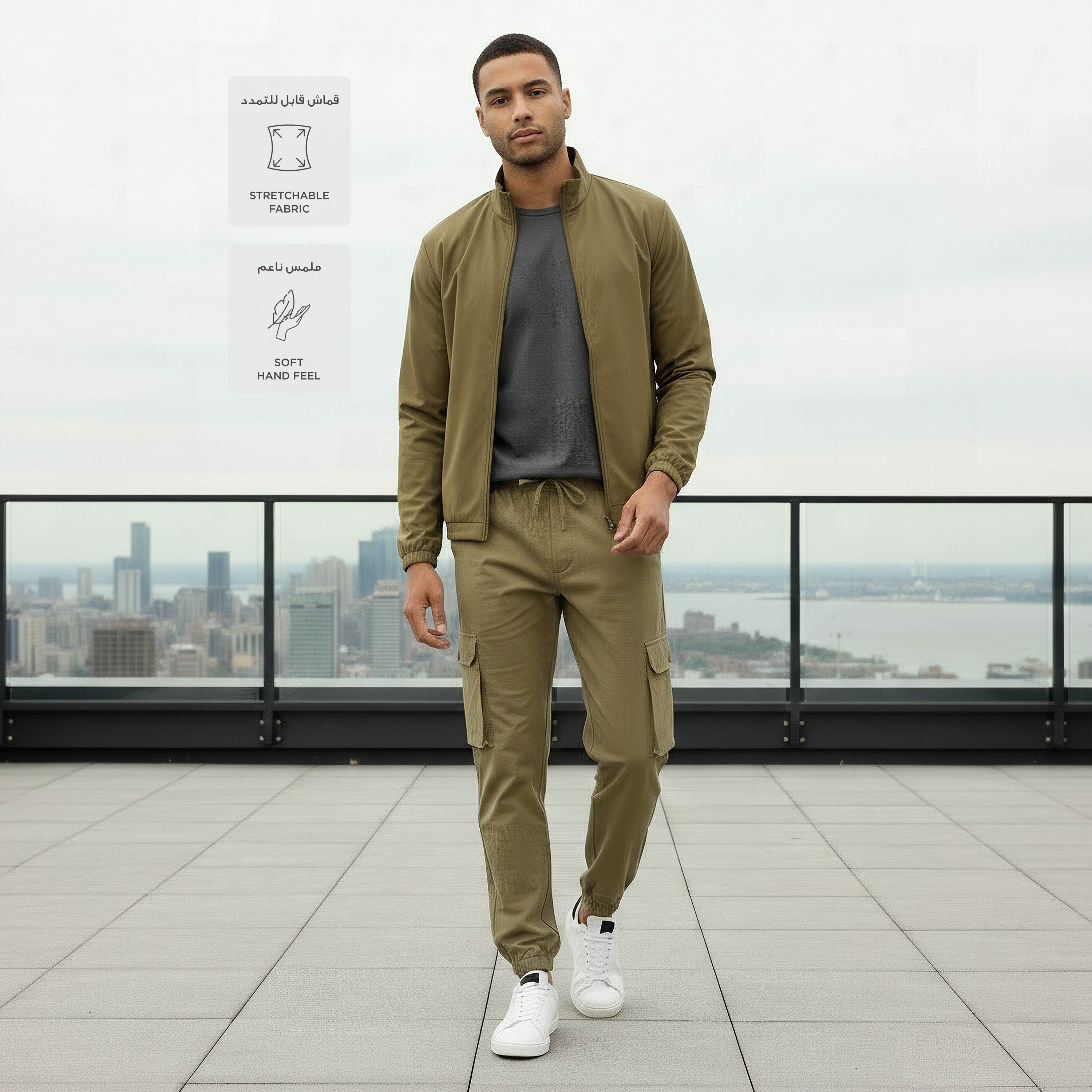 Love Pangolin Men Cargo Joggers with Pockets-men-clothing-sportswearandactivewear-tracksuits-image-2