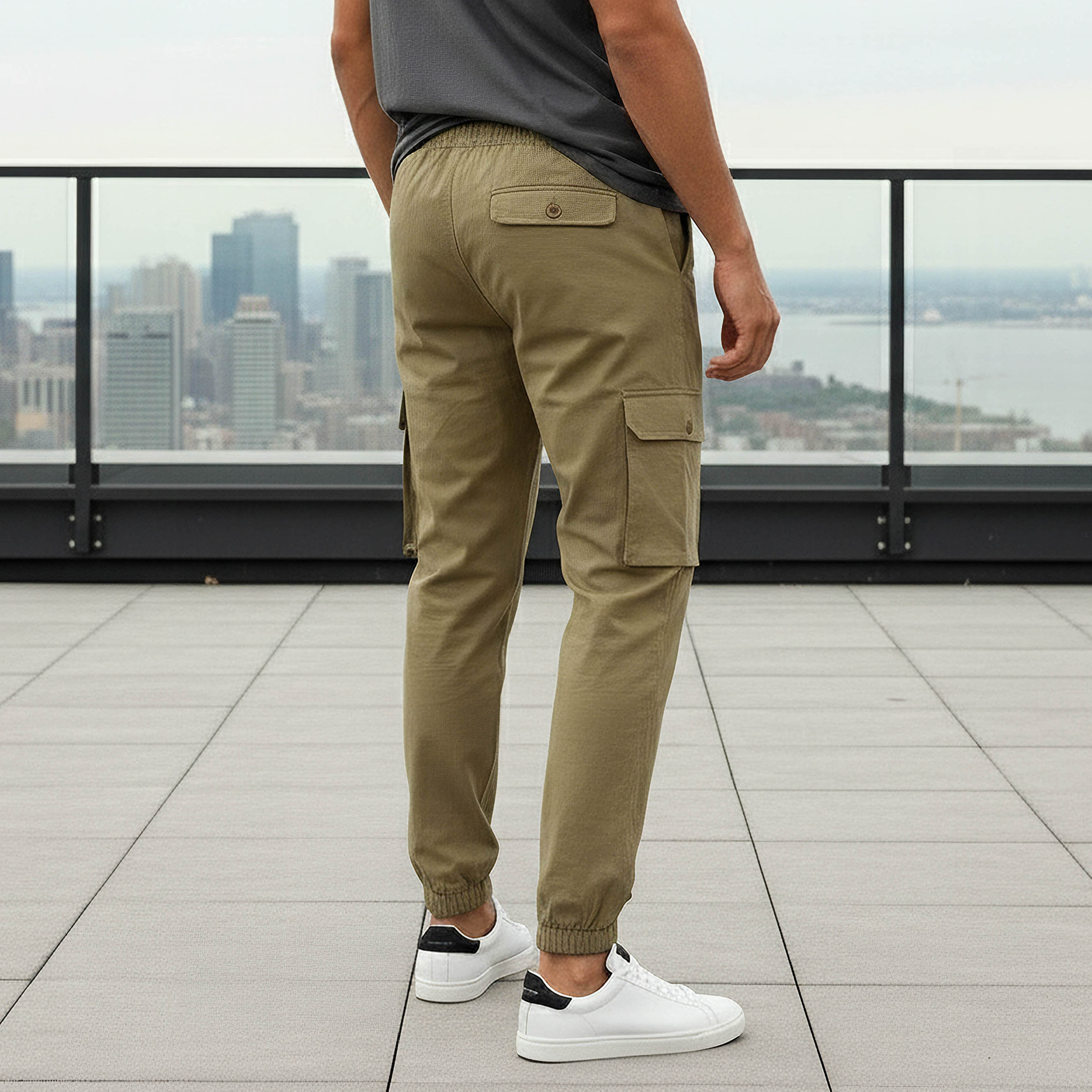 Love Pangolin Men Cargo Joggers with Pockets-men-clothing-sportswearandactivewear-tracksuits-image-3