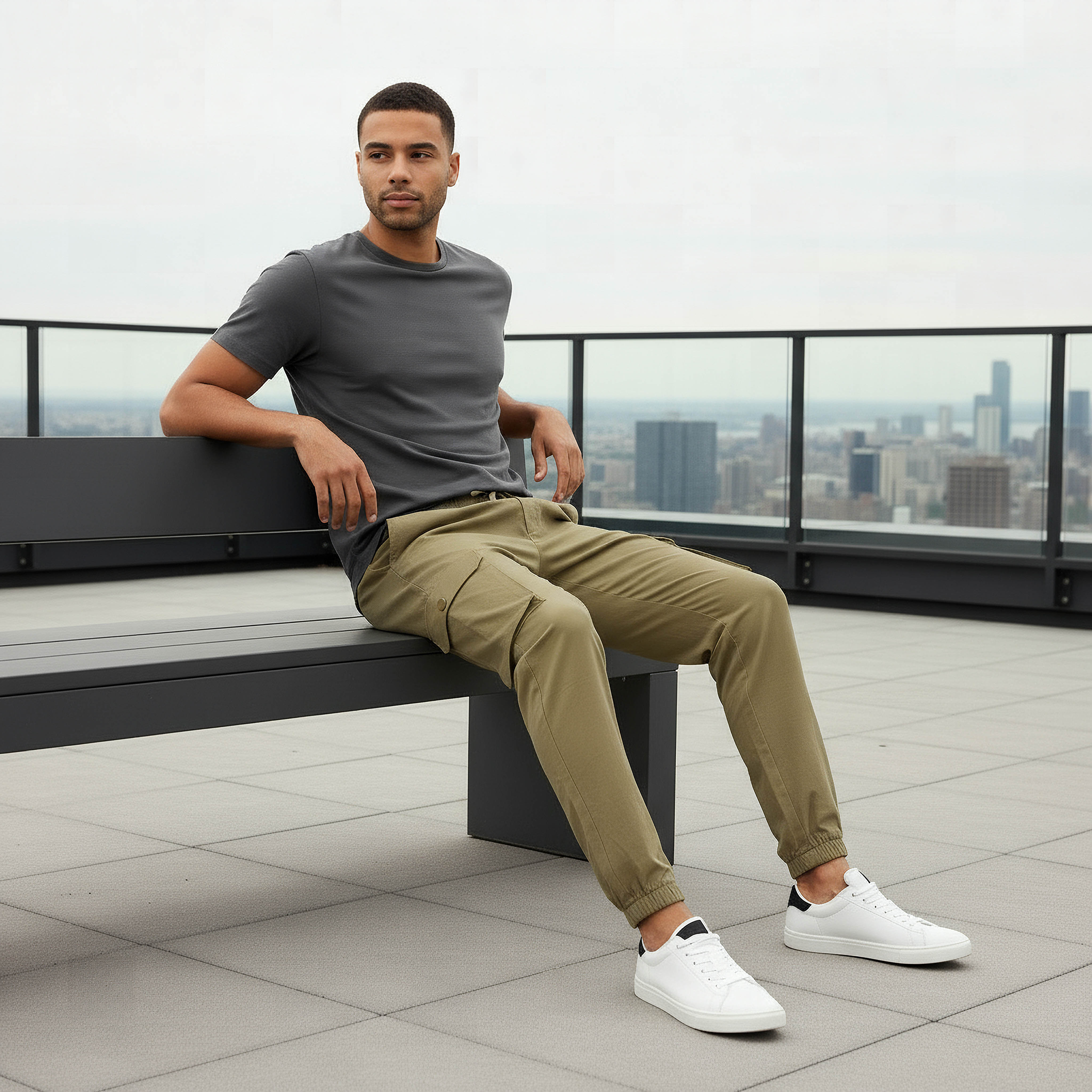 Love Pangolin Men Cargo Joggers with Pockets-men-clothing-sportswearandactivewear-tracksuits-image-5