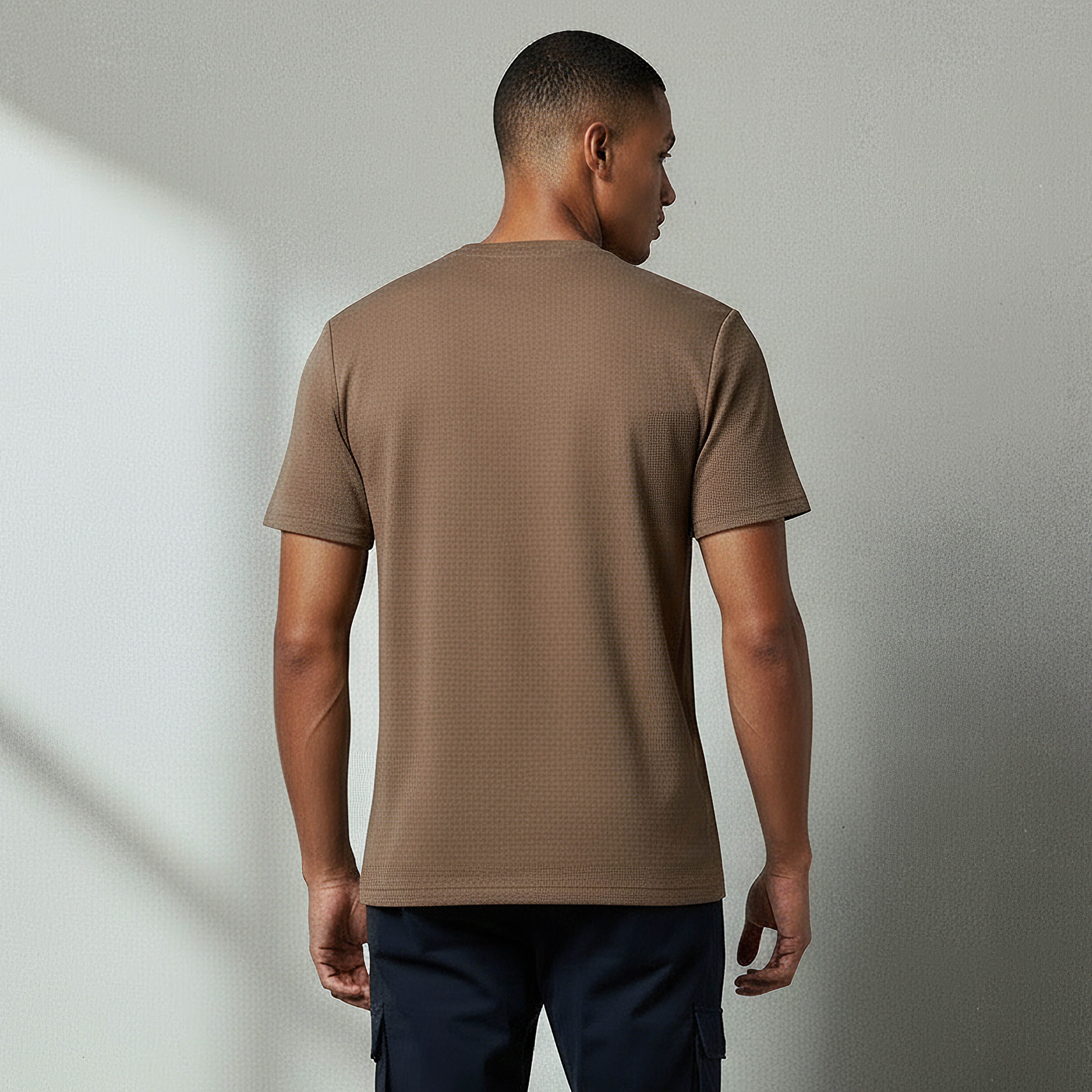 تيشيرت رجالي بملمس وافل مطّاط باتجاهين من لوف بانغولين-men-clothing-sportswearandactivewear-tshirtsandpolos-image-3