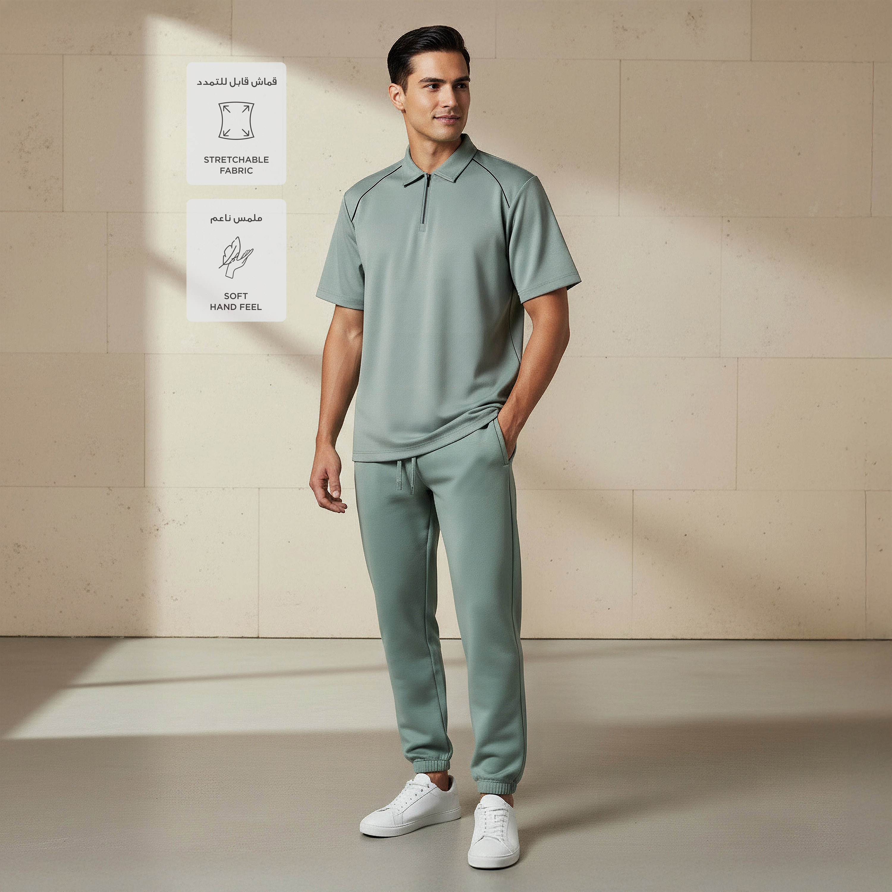 Love Pangolin Men Half Zip Polo T-shirt-men-clothing-tshirtsandpolos-polos-image-2