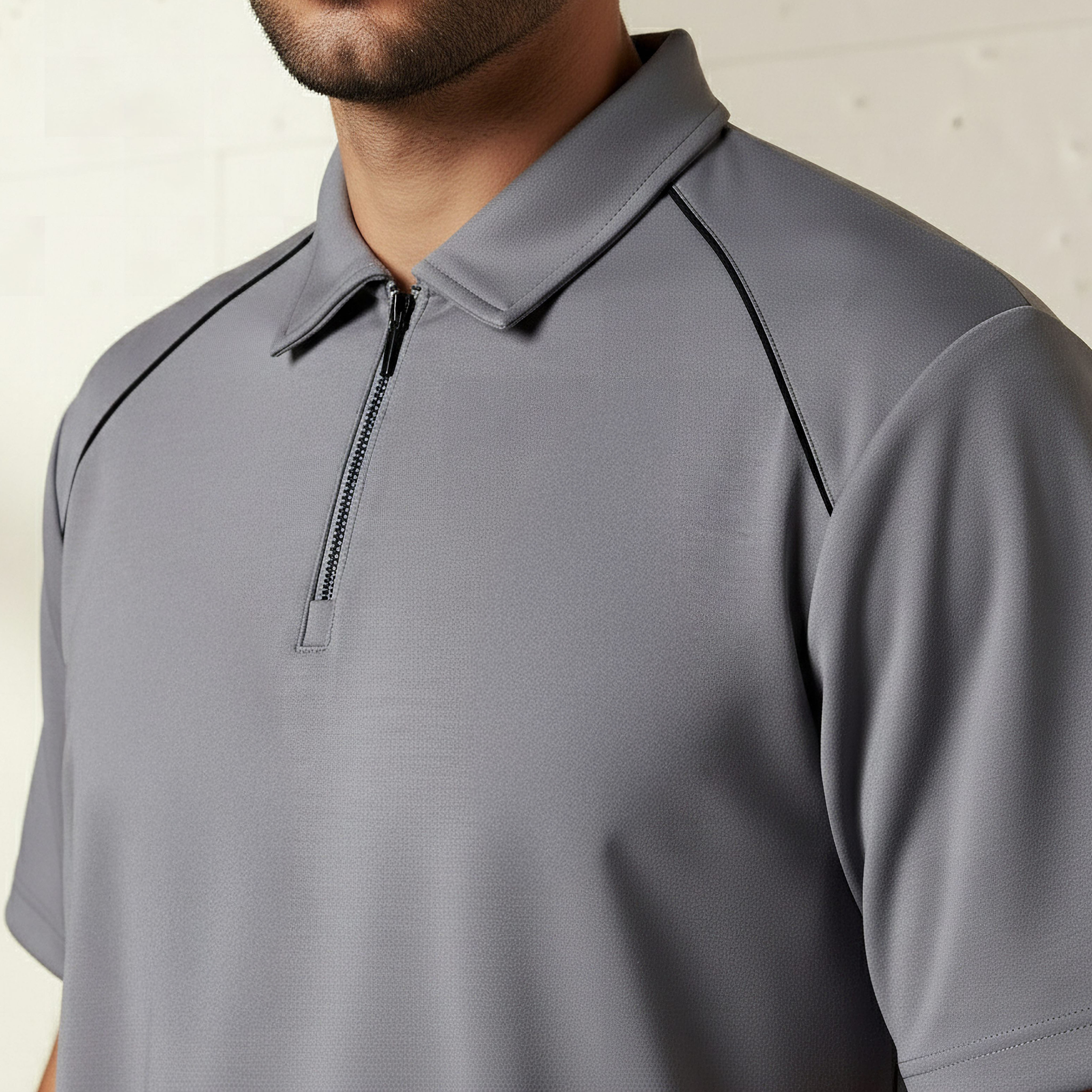 Love Pangolin Men Half Zip Polo T-shirt-men-clothing-tshirtsandpolos-polos-image-4