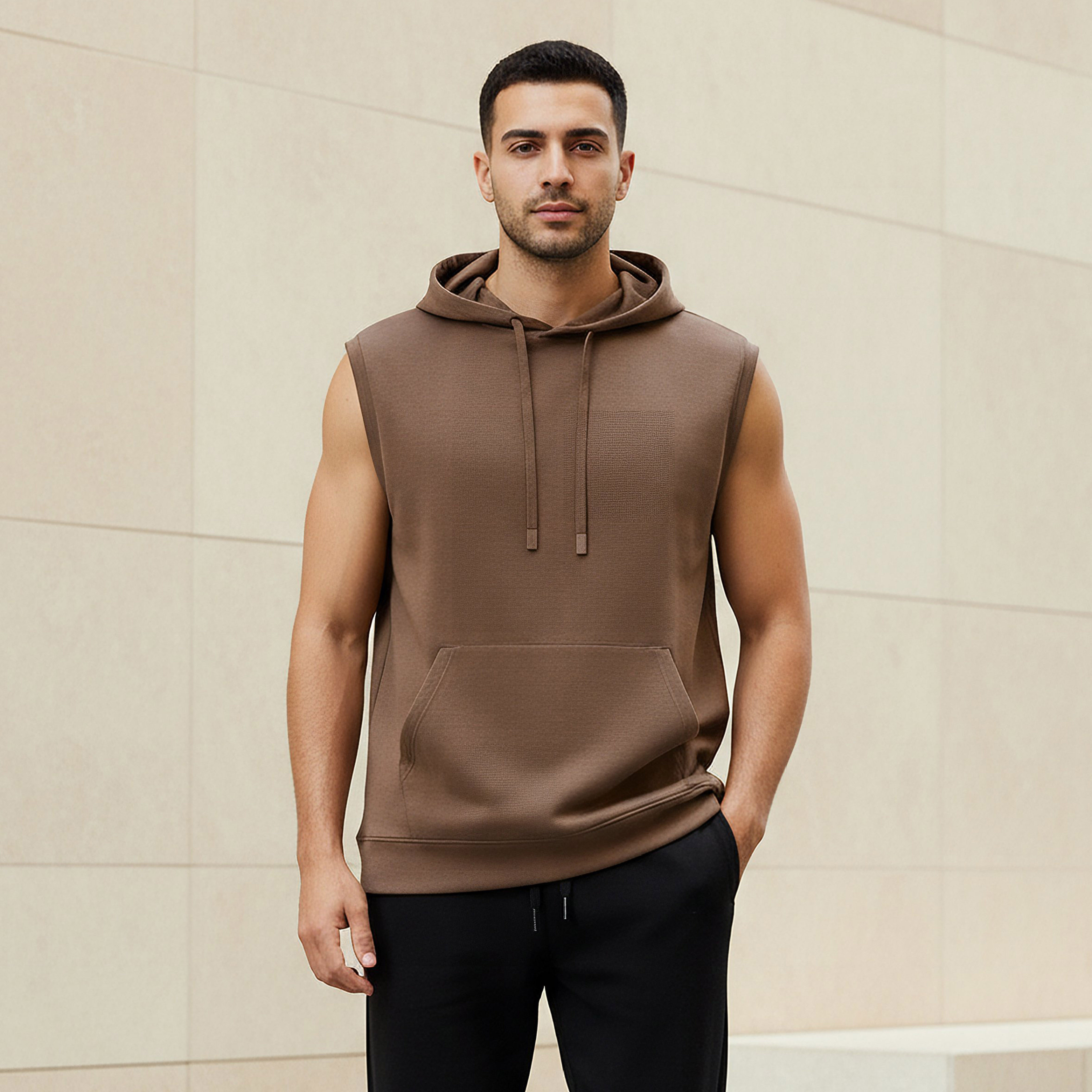 Love Pangolin Men Sleeveless Hoodie-men-winterwear-hoodiesandsweatshirts-image-1
