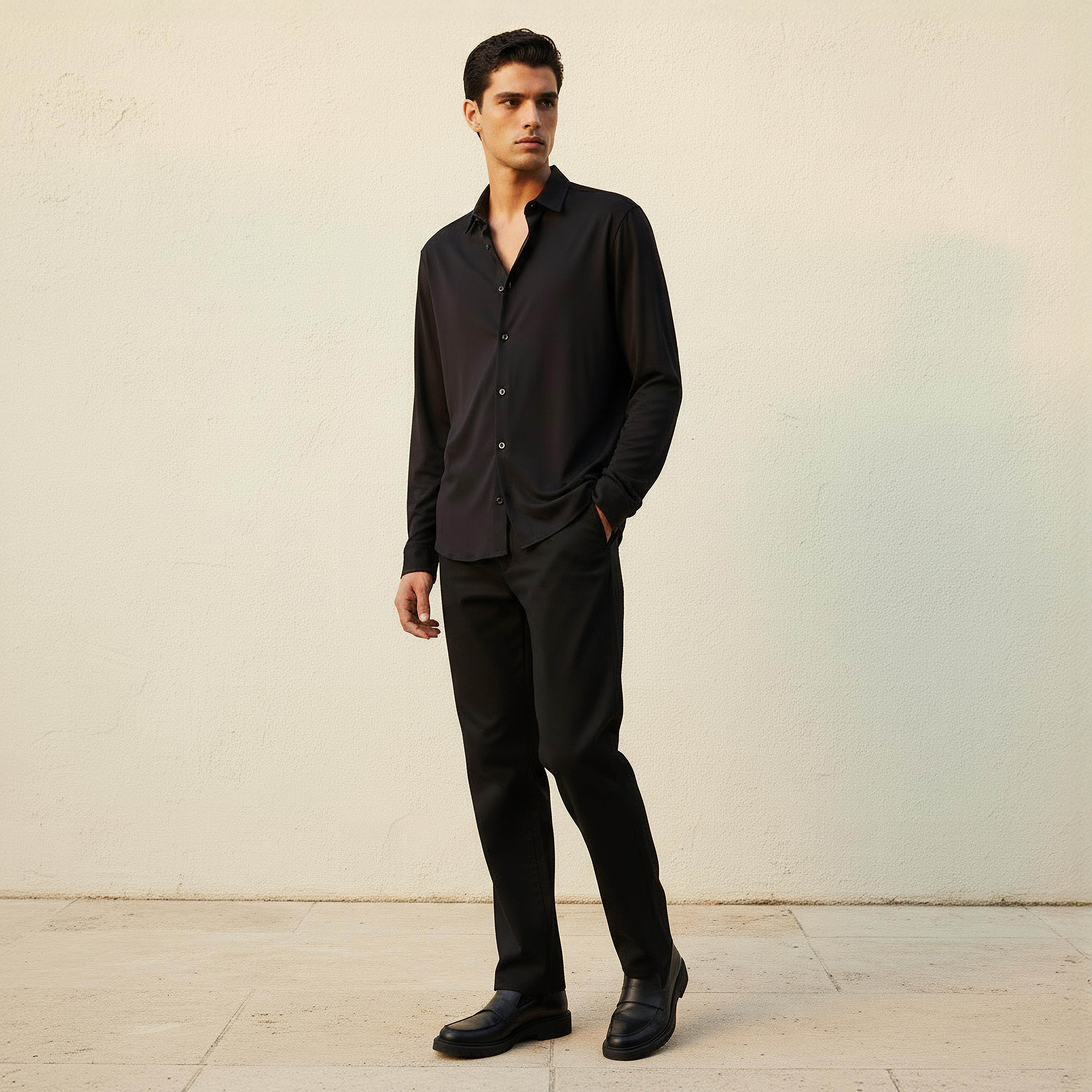 Love Pangolin Men Regular Fit Collared Long Sleeves Shirt-men-clothing-shirts-image-5