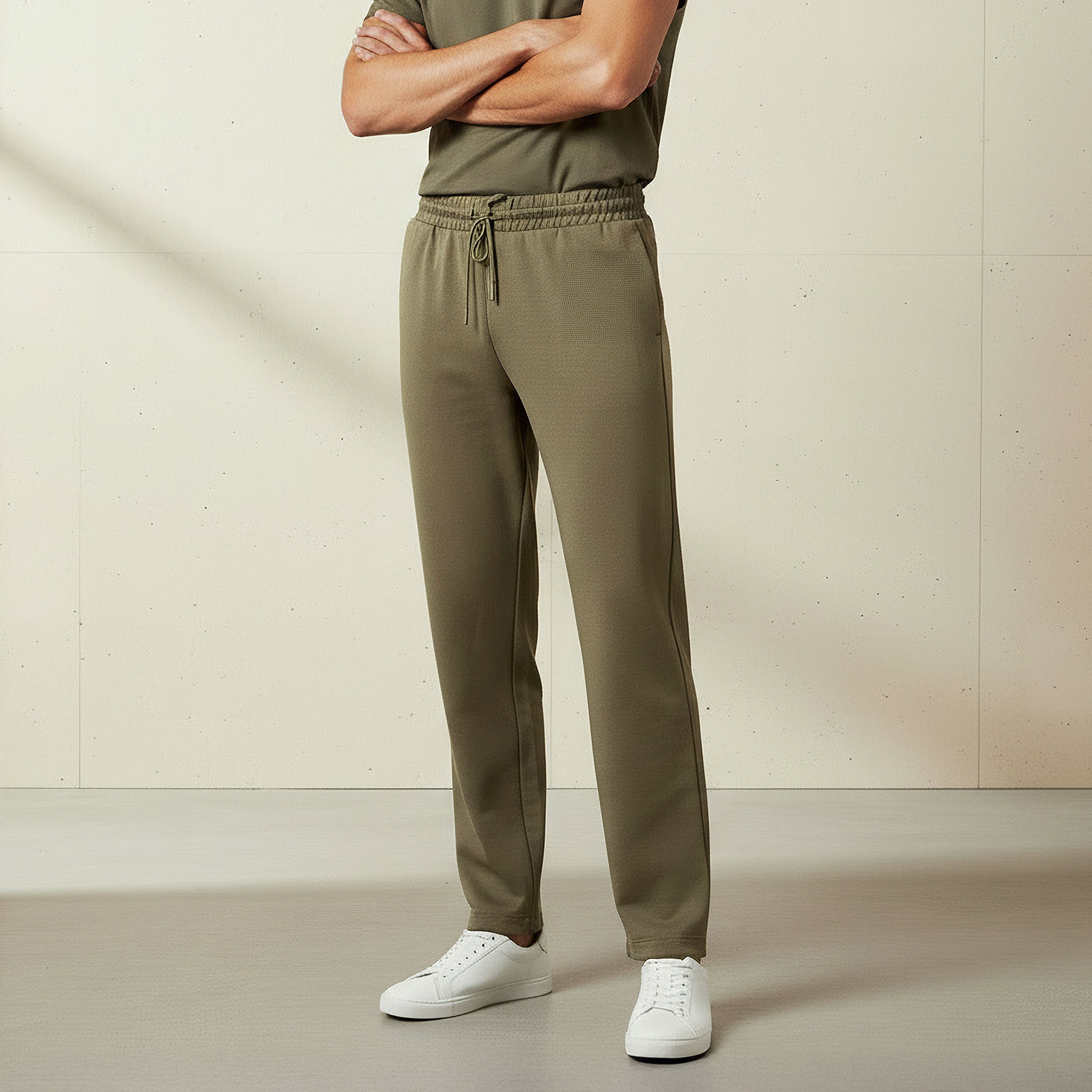 بنطلون رياضي مطاطي بقصة عادية للرجال من كابا-men-clothing-sportswearandactivewear-bottoms-joggers-image-4