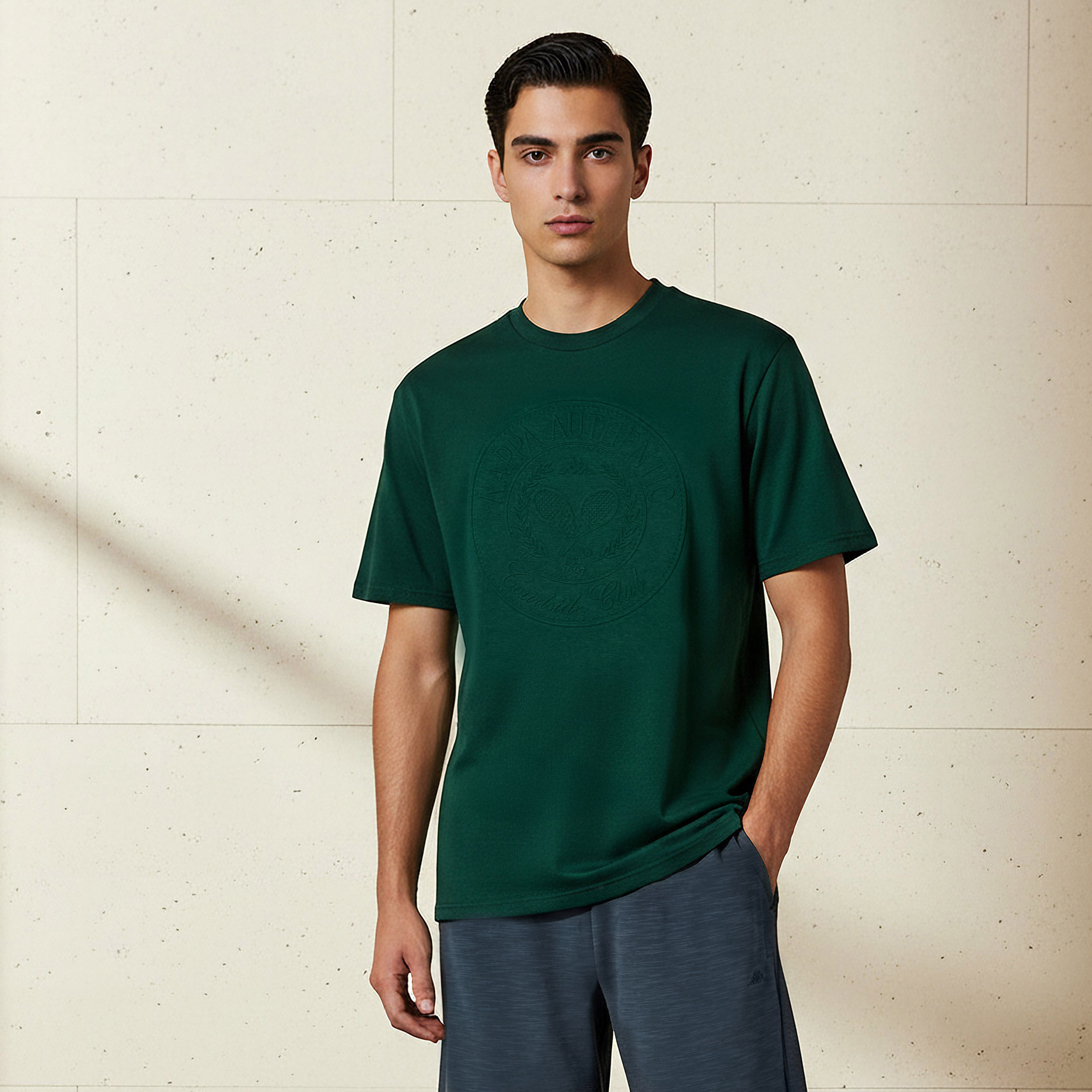 Kappa Men Embossed T-shirt-men-clothing-sportswearandactivewear-tshirtsandpolos-image-1