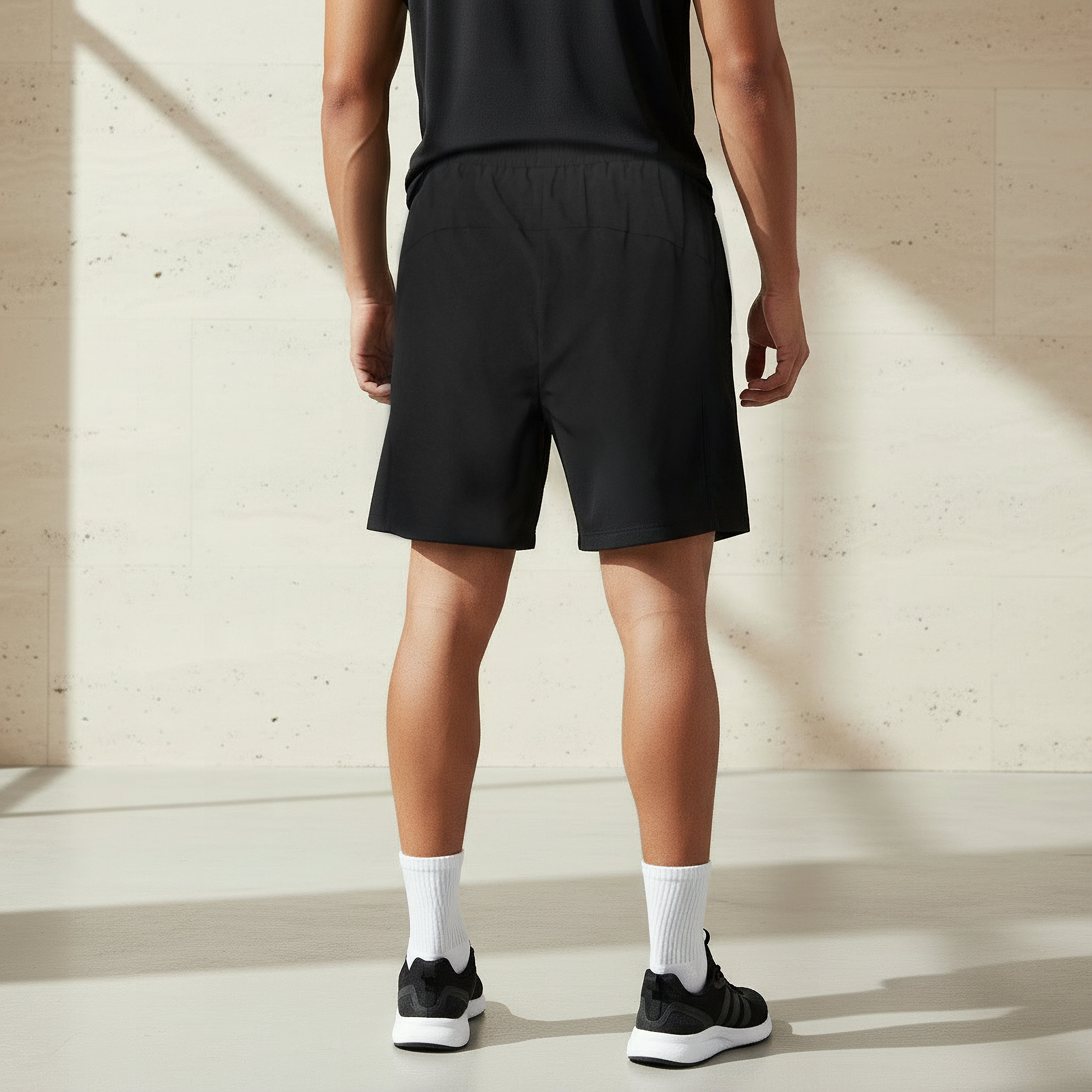 شورت مزدوج بطبعات شعار-men-clothing-bottoms-shorts-image-2