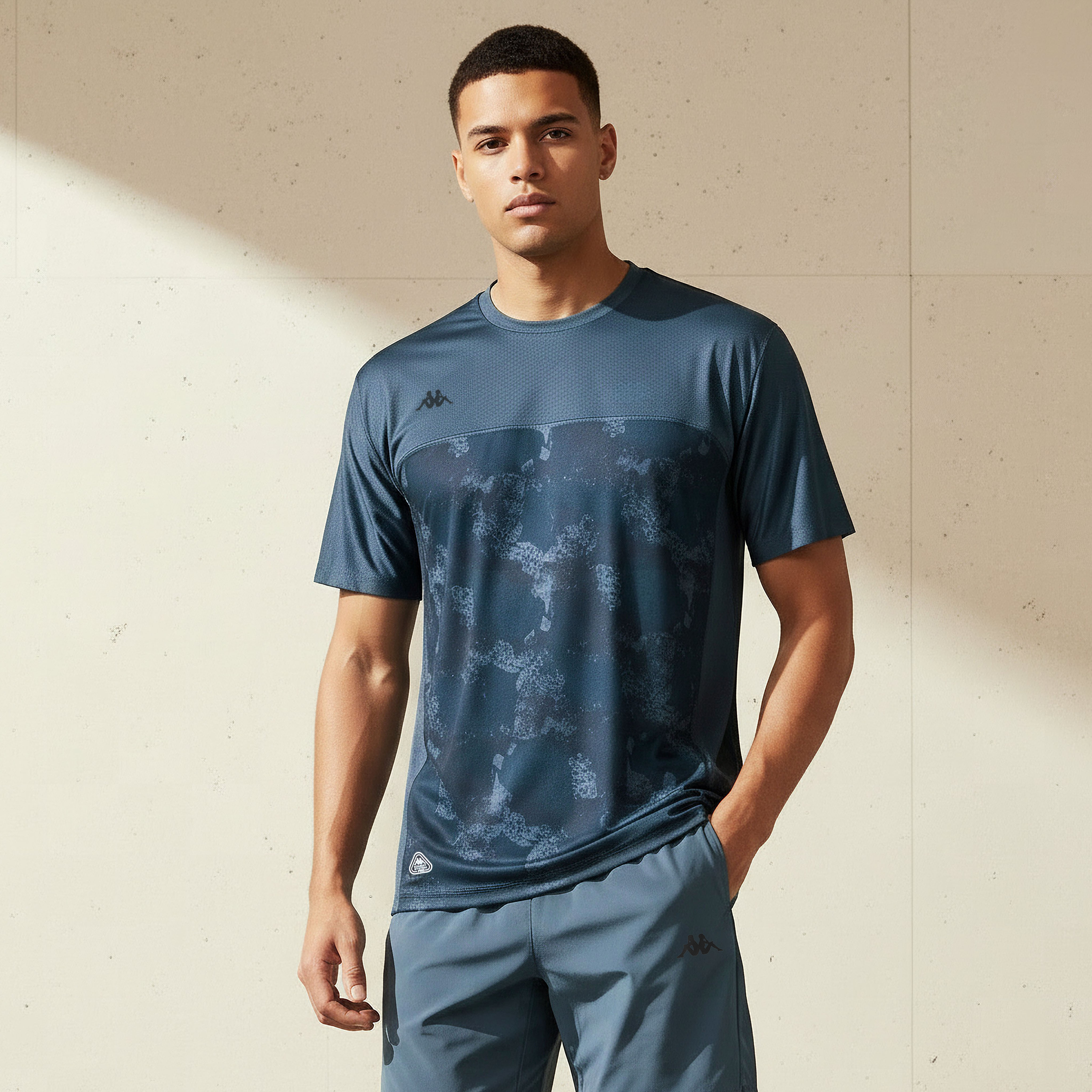 Kappa Men Logo Print T-shirt-men-clothing-sportswearandactivewear-tshirtsandpolos-image-1
