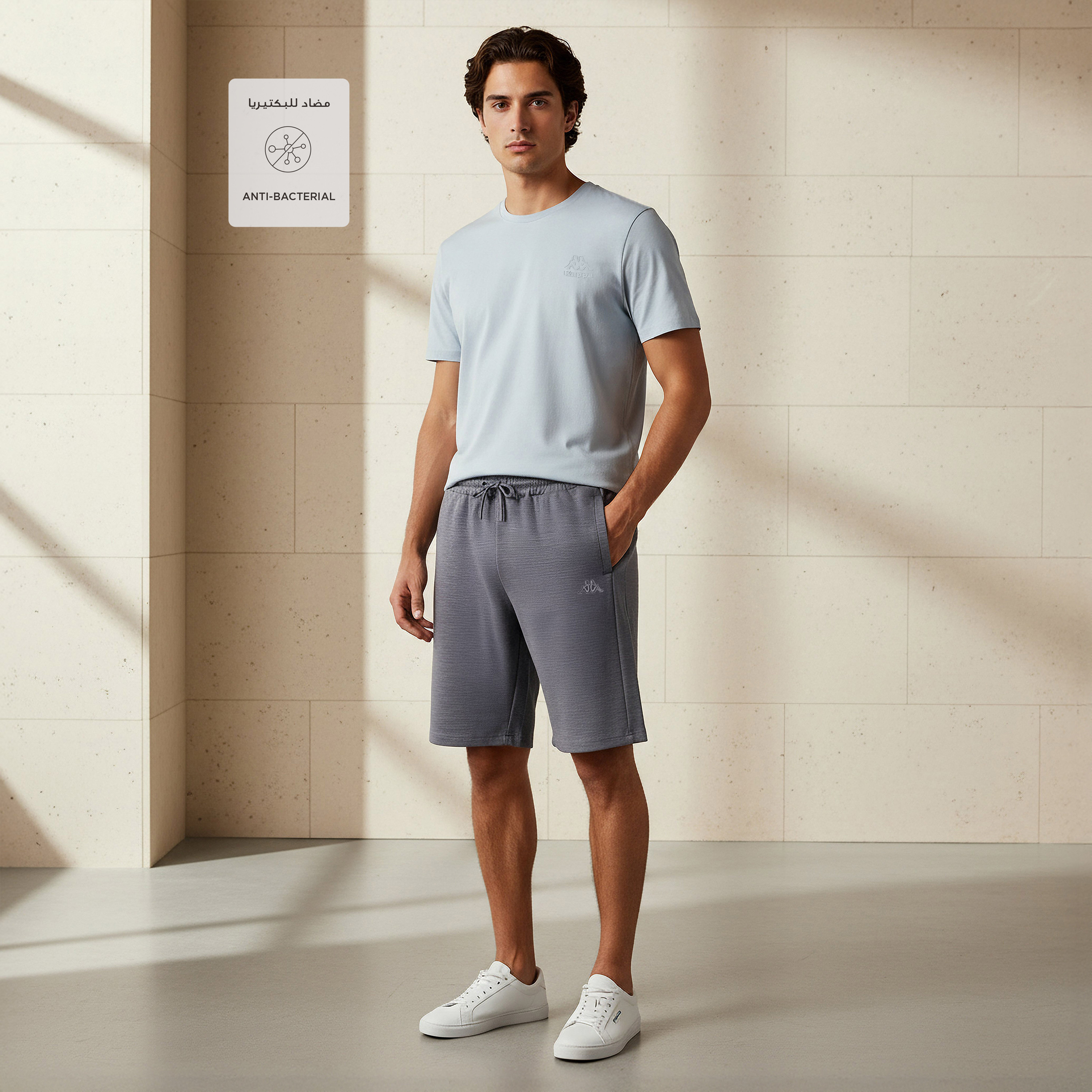 Kappa Men Drawstring Waist Shorts-men-clothing-bottoms-shorts-image-2