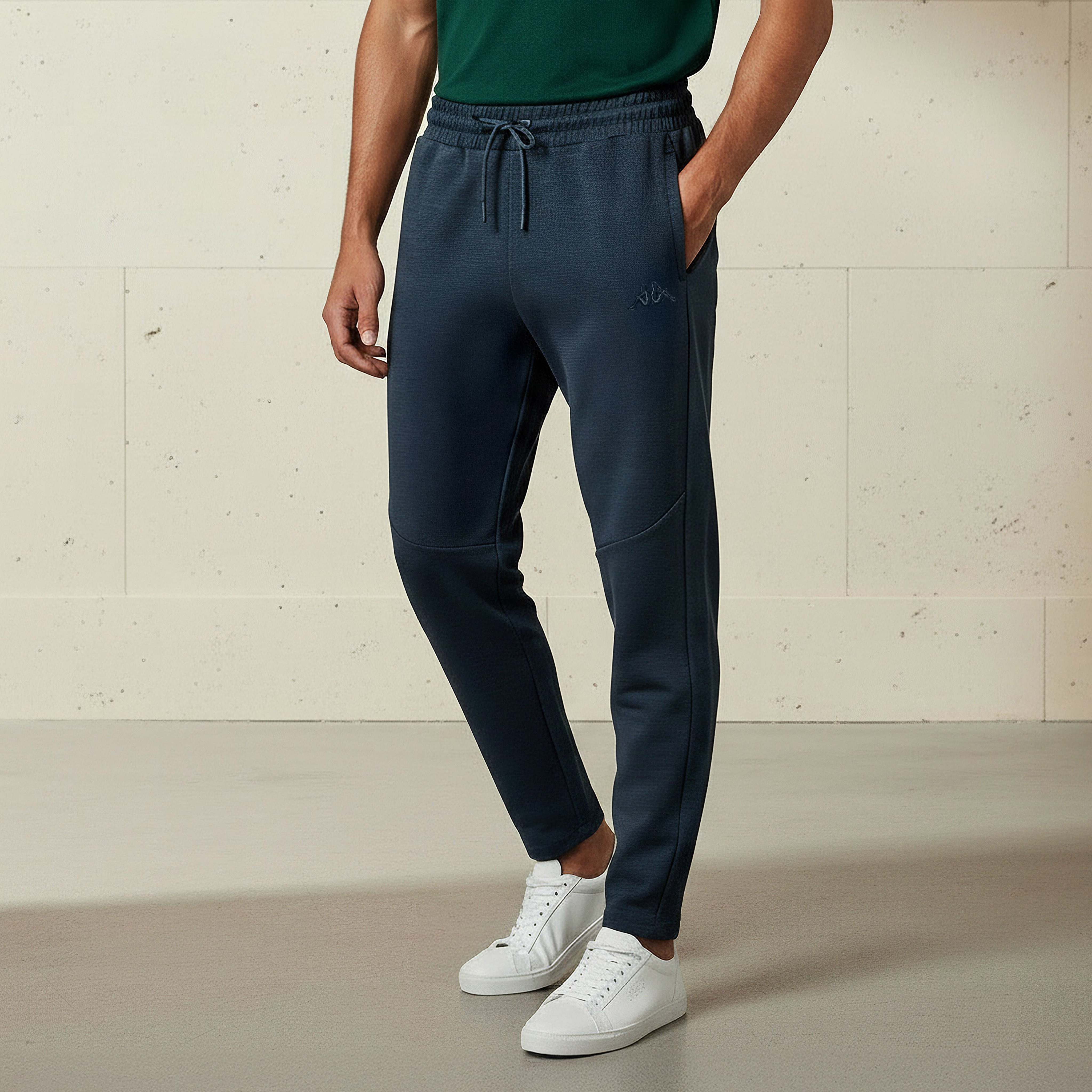 Men Regular Fit Joggers with Drawstring Waist-men-clothing-sportswearandactivewear-bottoms-joggers-image-1