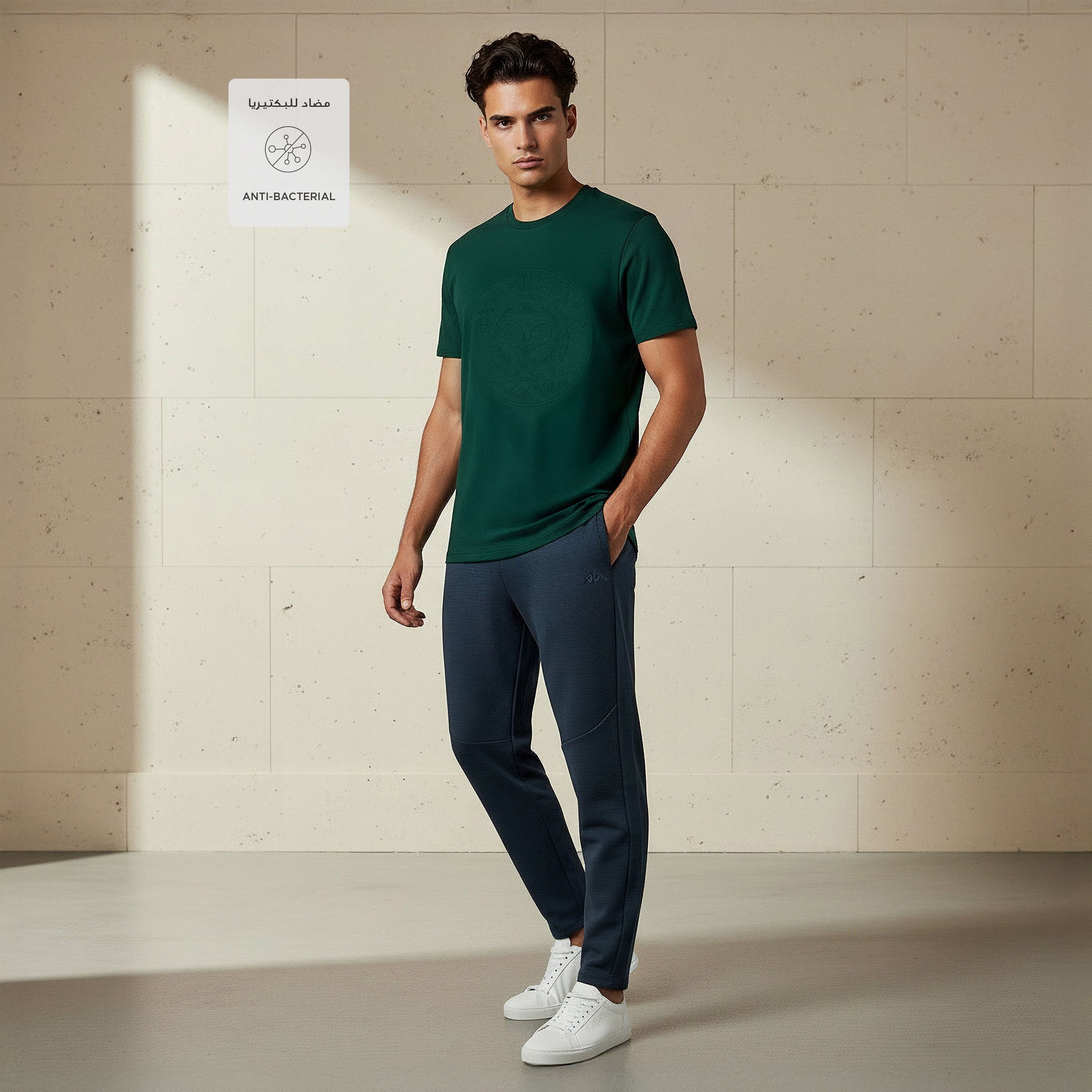 Men Regular Fit Joggers with Drawstring Waist-men-clothing-sportswearandactivewear-bottoms-joggers-image-2