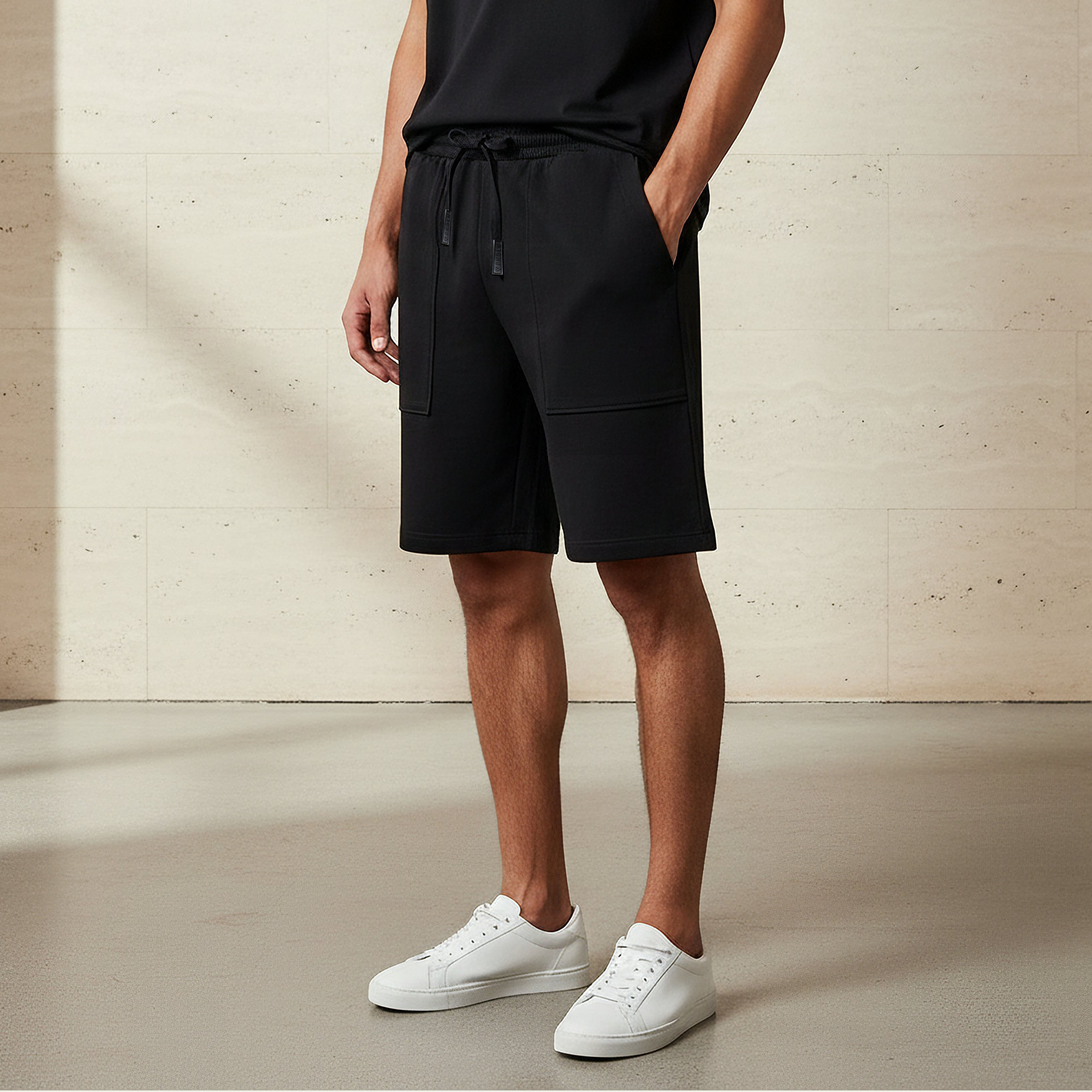 Love Pangolin Men Panelled Shorts-men-clothing-bottoms-shorts-image-1