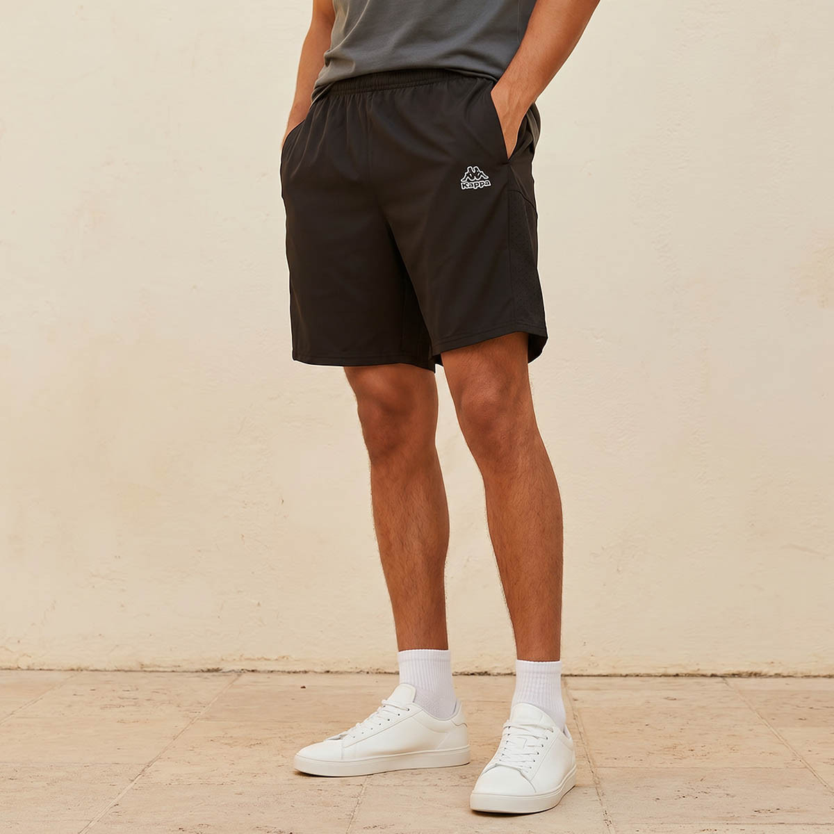 Kappa Men Mesh Panel Shorts-men-clothing-bottoms-shorts-image-1