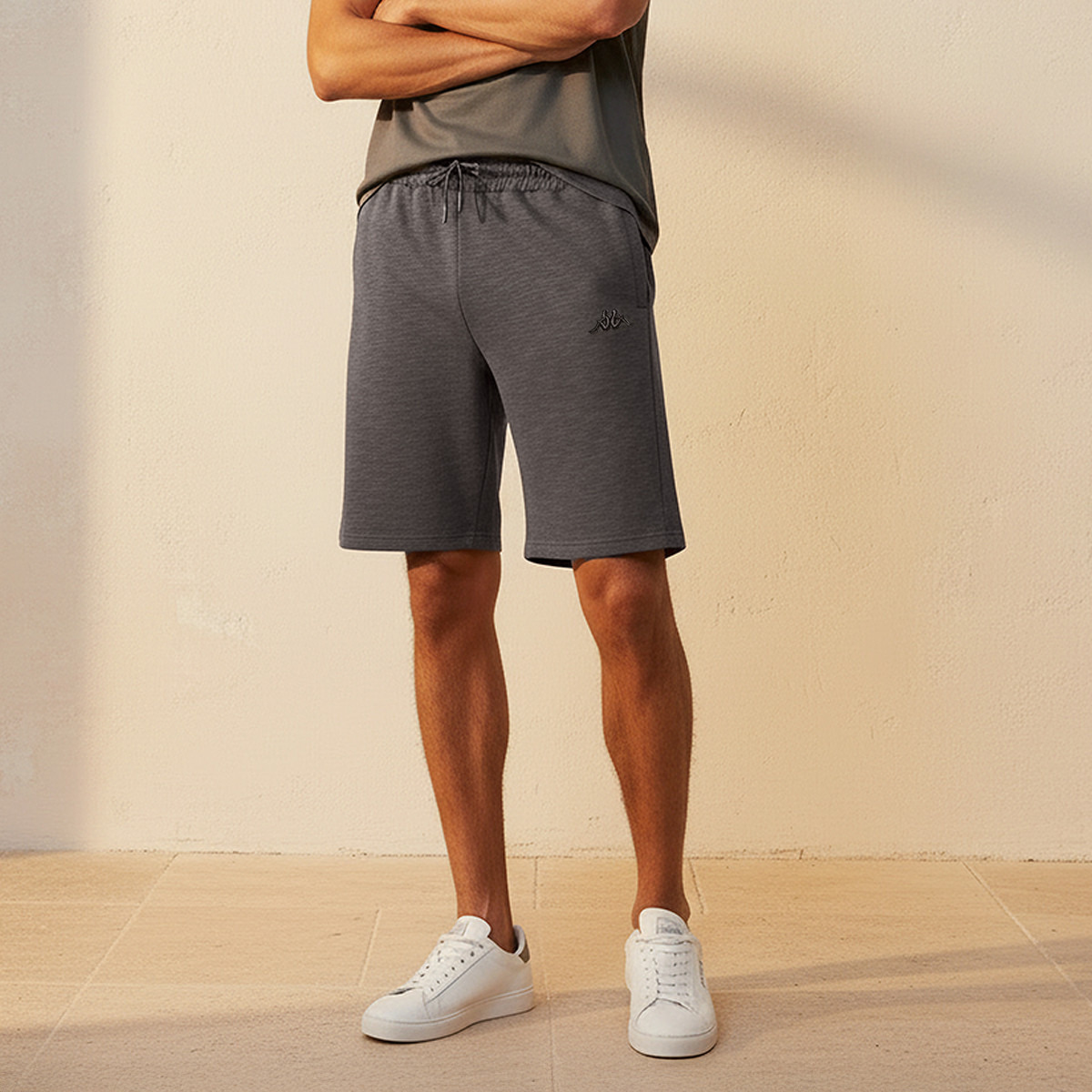 Kappa Men Logo Embroidered Shorts-men-clothing-bottoms-shorts-image-1