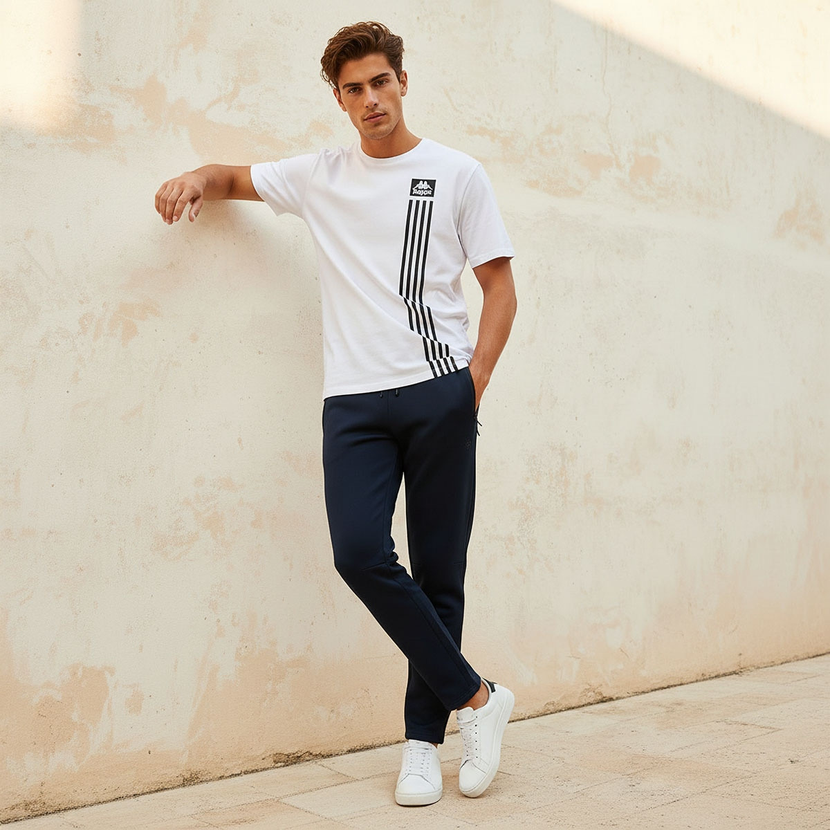 Kappa Men Drawstring Waist Track Pants-men-clothing-sportswearandactivewear-bottoms-joggers-image-3
