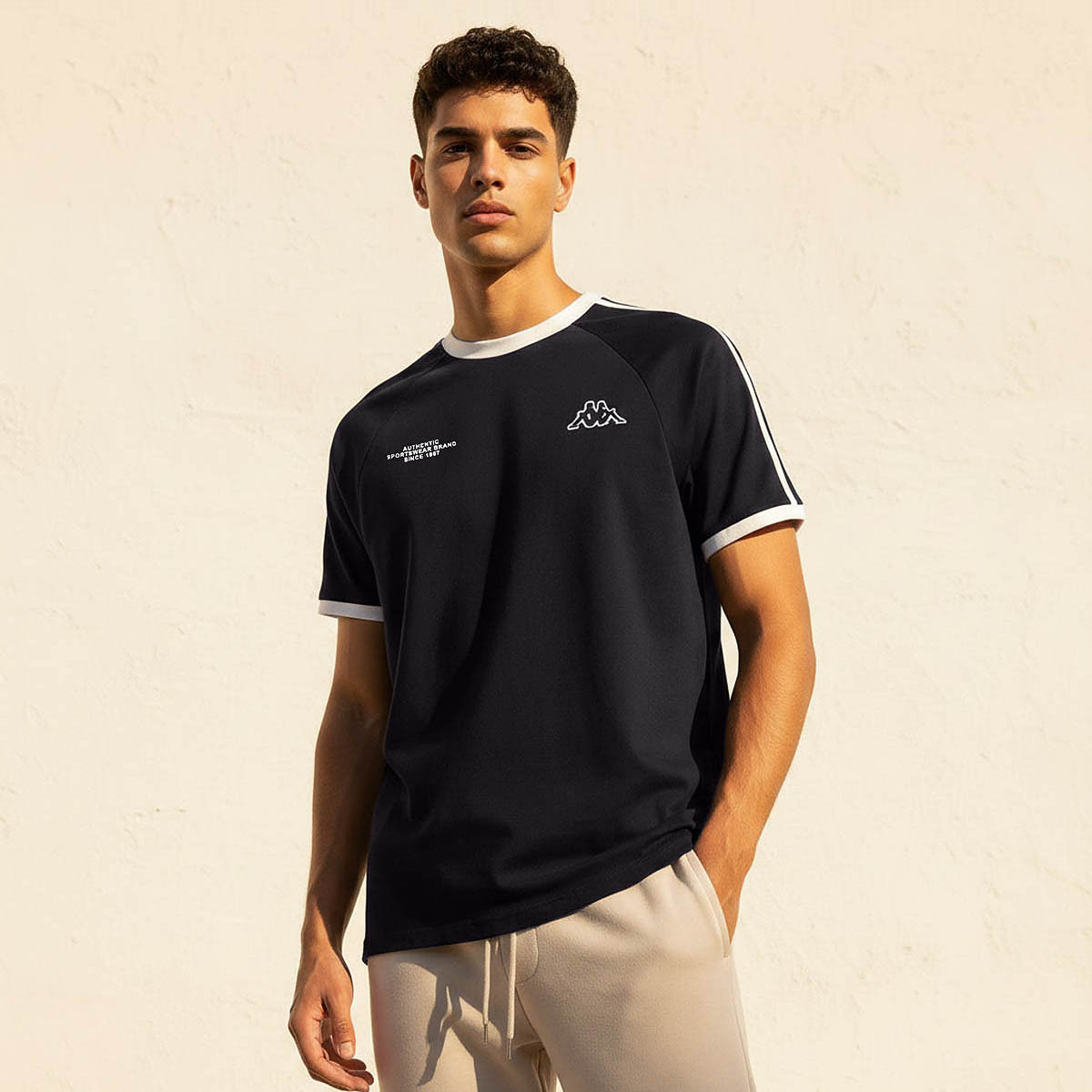 Kappa Men 2 Way Stretch Printed T-shirt-men-clothing-sportswearandactivewear-tshirtsandpolos-image-1