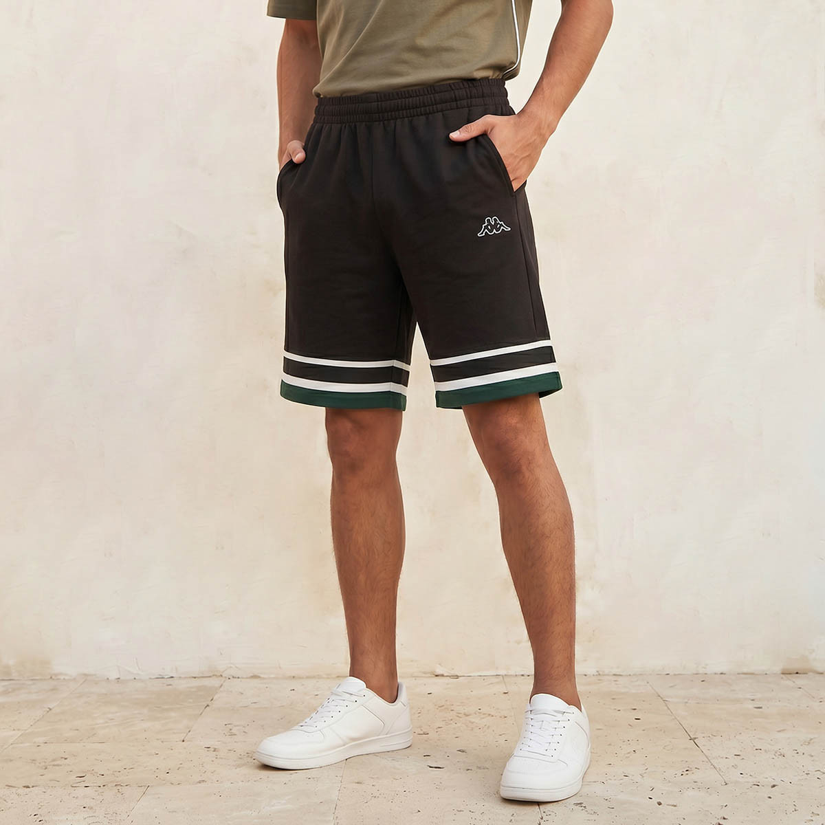 Kappa Men Elasticated Waist Shorts-men-clothing-bottoms-shorts-image-1
