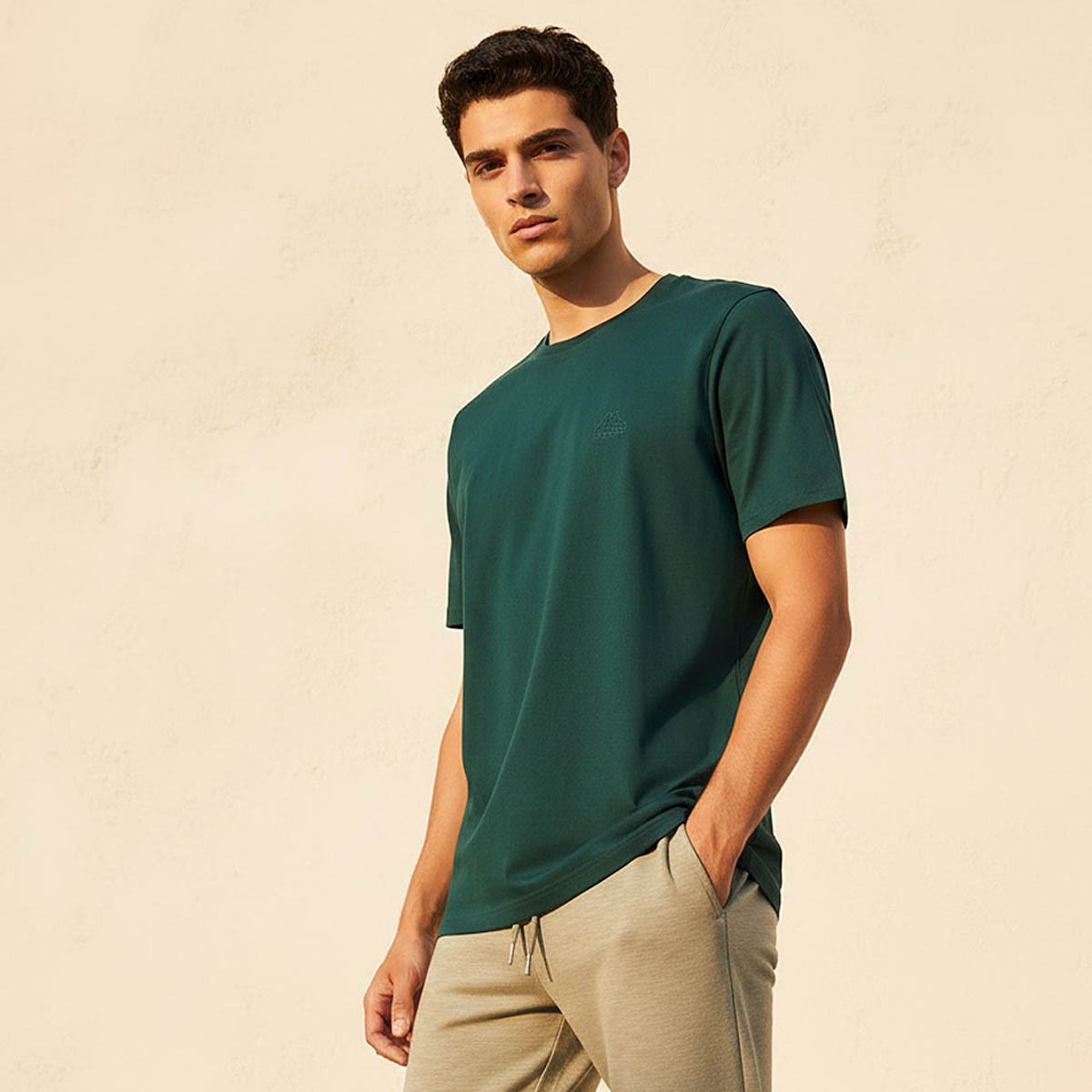 Kappa Men Logo Embroidered Non-stretch T-shirt-men-clothing-sportswearandactivewear-tshirtsandpolos-image-1
