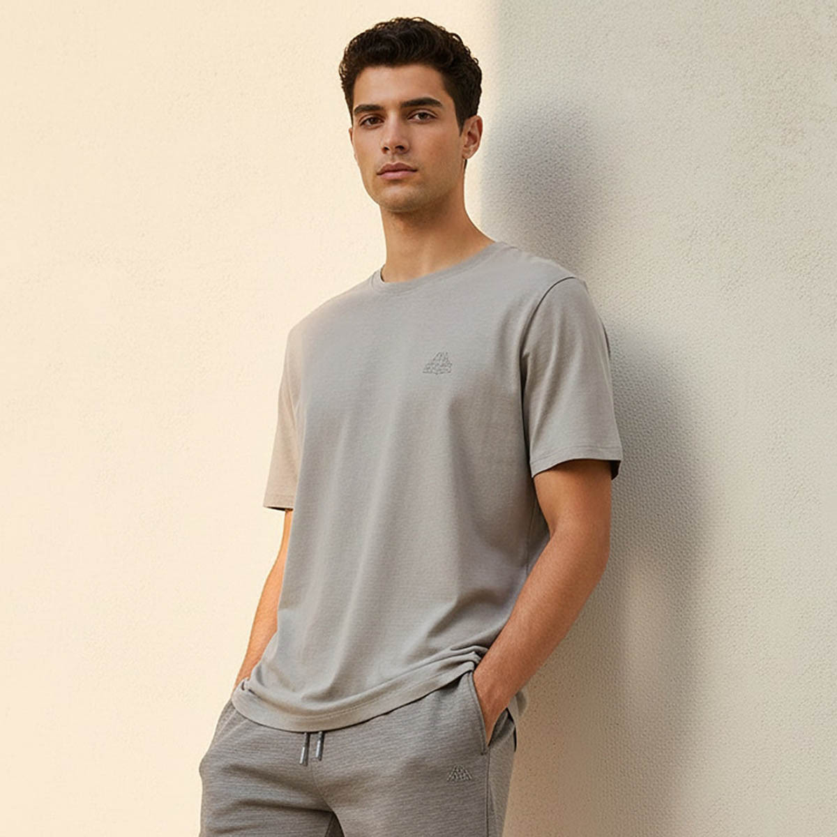 Kappa Men Logo Embroidered Non-stretch T-shirt-men-clothing-sportswearandactivewear-tshirtsandpolos-image-1