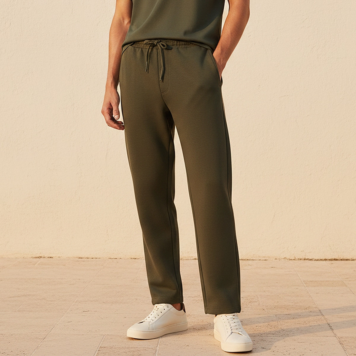 Love Pangolin Drawstring Waist Track Pants-men-clothing-sportswearandactivewear-bottoms-joggers-image-1