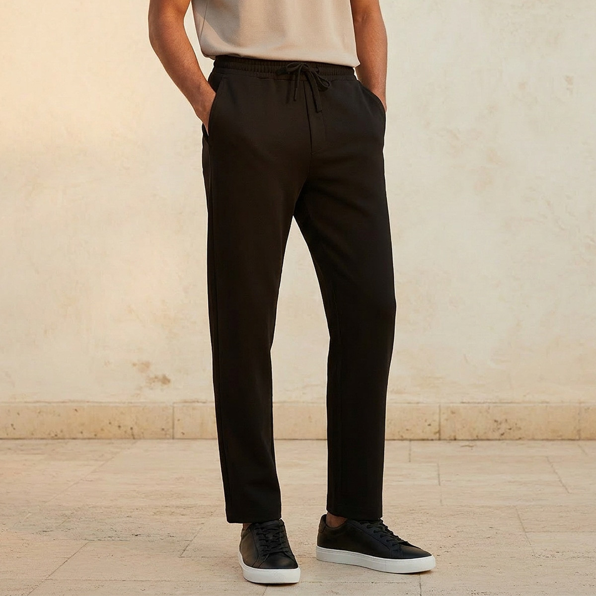 Love Pangolin Drawstring Waist Track Pants-men-clothing-sportswearandactivewear-bottoms-joggers-image-1