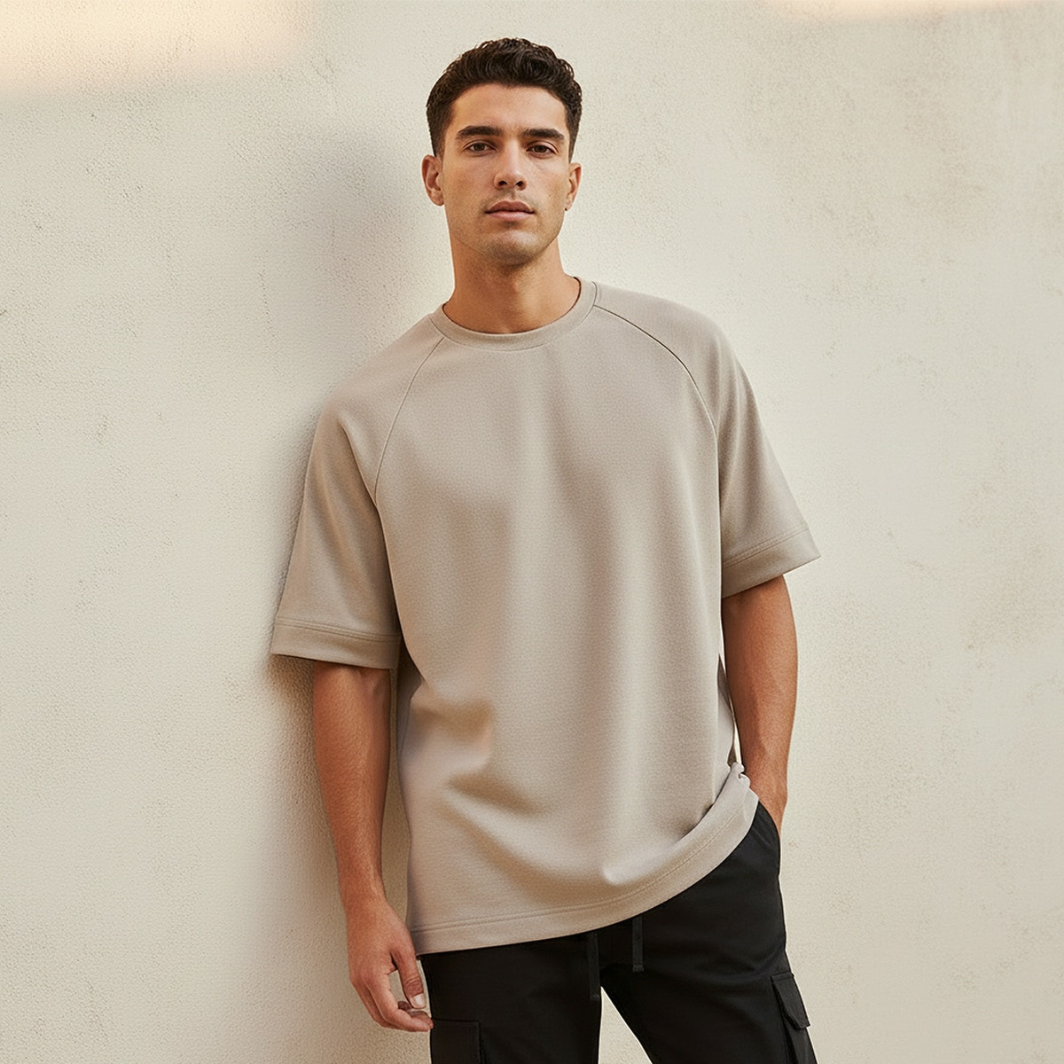 تيشيرت قابل للتمدد في 4 اتجاهات من لاف بانجولين-men-clothing-sportswearandactivewear-tshirtsandpolos-image-1