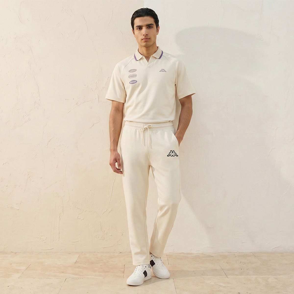 بنطلون رياضي مريح برباط خصر من كابا-men-clothing-sportswearandactivewear-bottoms-joggers-image-2