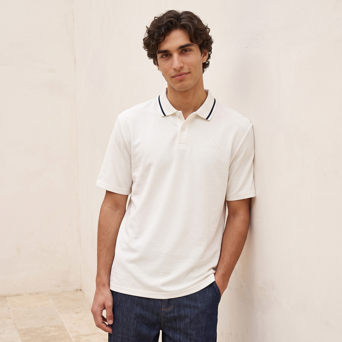 تيشيرت بولو بياقة بخطوط من كابا-men-clothing-sportswearandactivewear-tshirtsandpolos-image-1