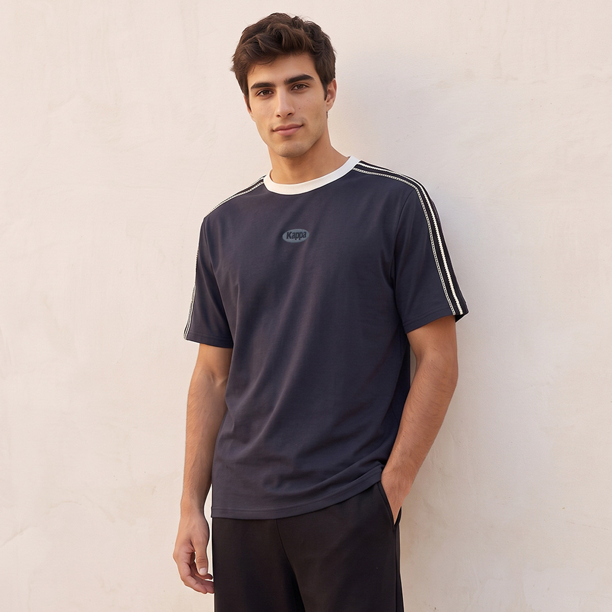 Kappa Tape Detail T-shirt-men-clothing-sportswearandactivewear-tshirtsandpolos-image-1