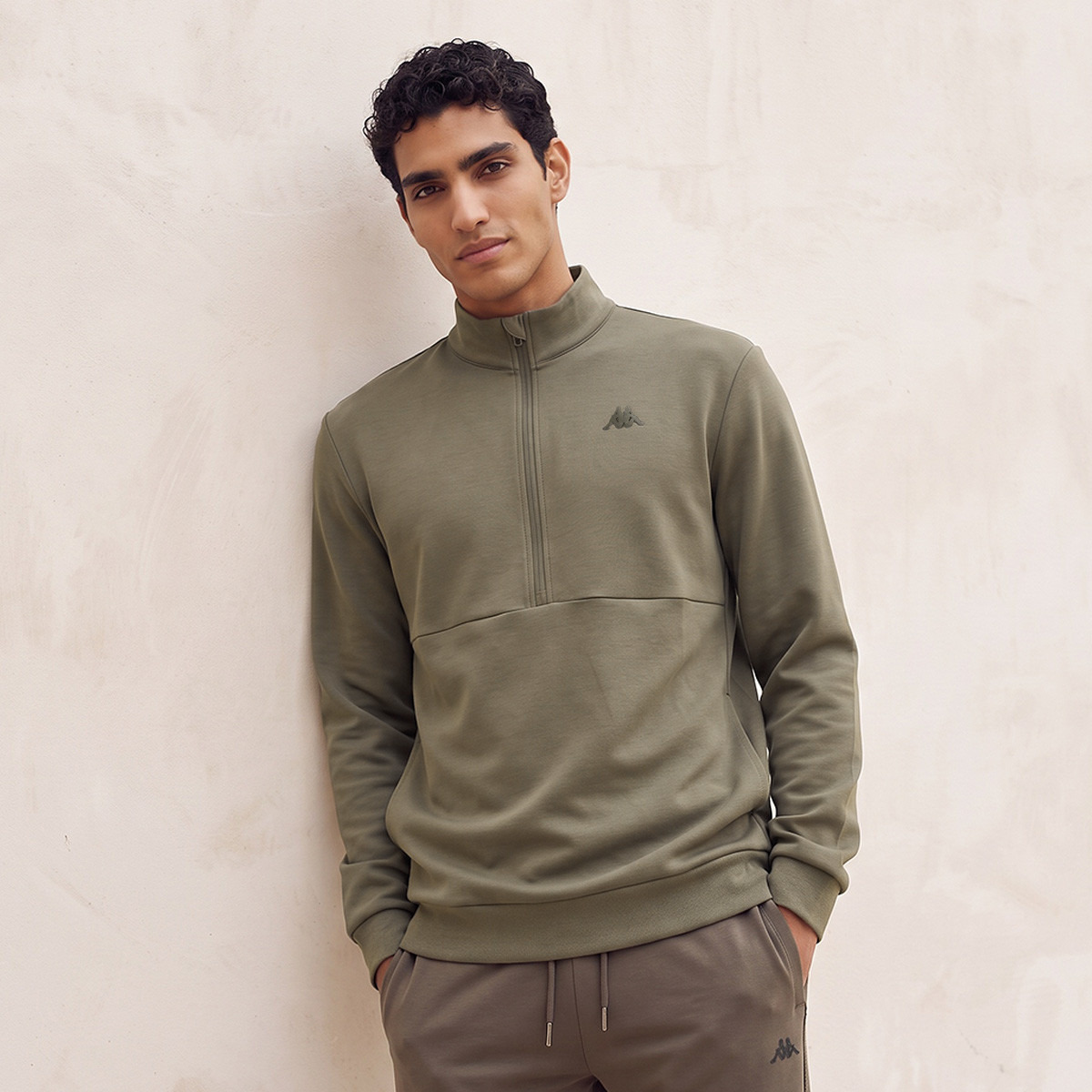 Kappa 2-Way Stretch Half Zip Sweatshirt-men-winterwear-hoodiesandsweatshirts-image-1