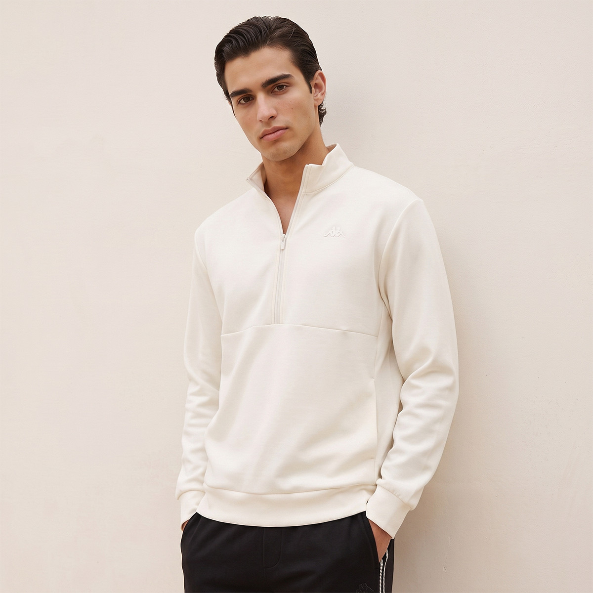 Kappa 2-Way Stretch Half Zip Sweatshirt-men-winterwear-hoodiesandsweatshirts-image-1