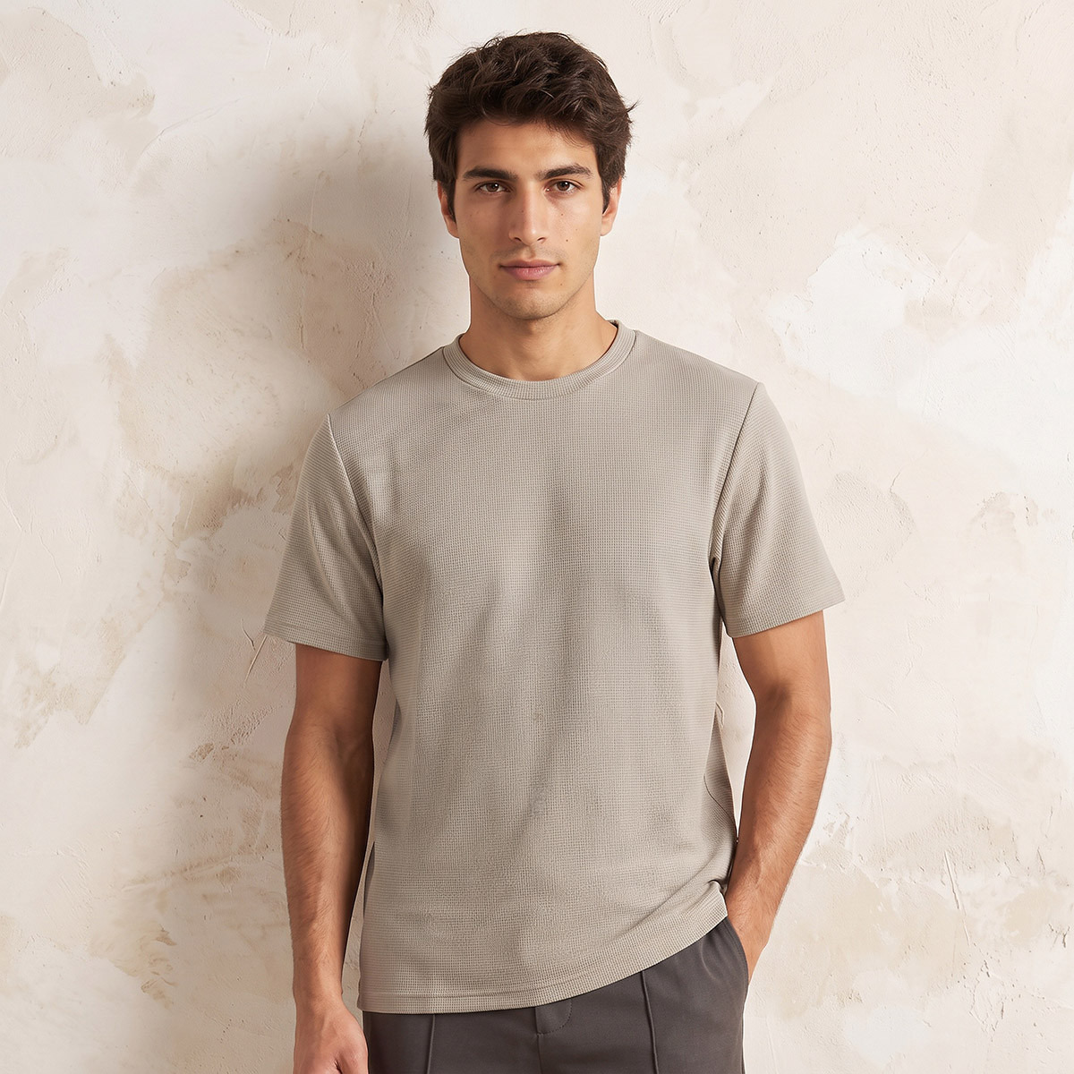 Love Pangolin Waffle Textured T-shirt-men-clothing-sportswearandactivewear-tshirtsandpolos-image-1