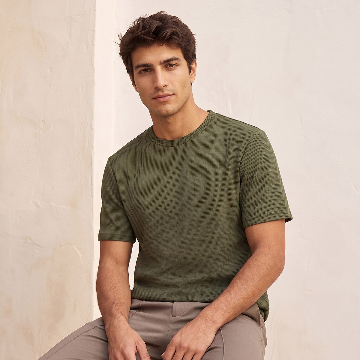 Love Pangolin Waffle Textured T-shirt-men-clothing-sportswearandactivewear-tshirtsandpolos-image-1