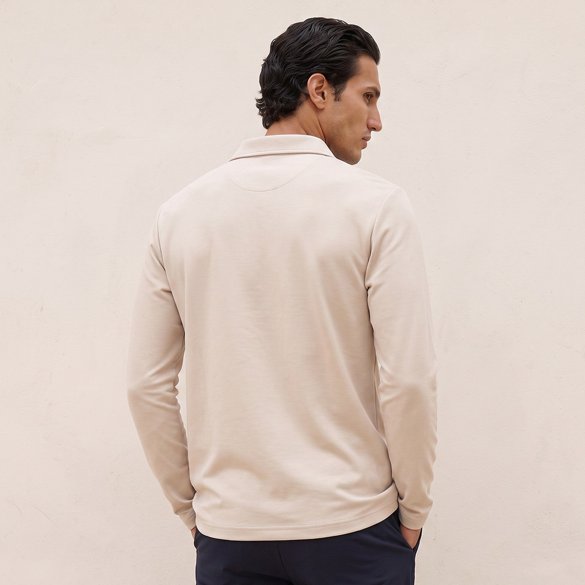 سويت شيرت محبوك بياقة بولو-men-winterwear-hoodiesandsweatshirts-image-3