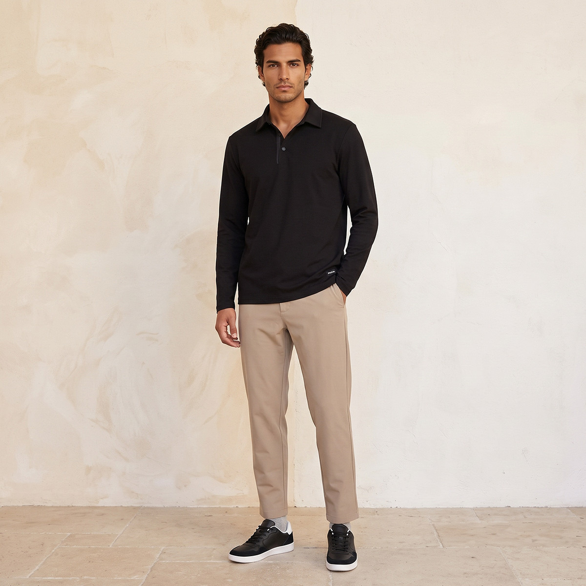 سويت شيرت محبوك بياقة بولو-men-winterwear-hoodiesandsweatshirts-image-2