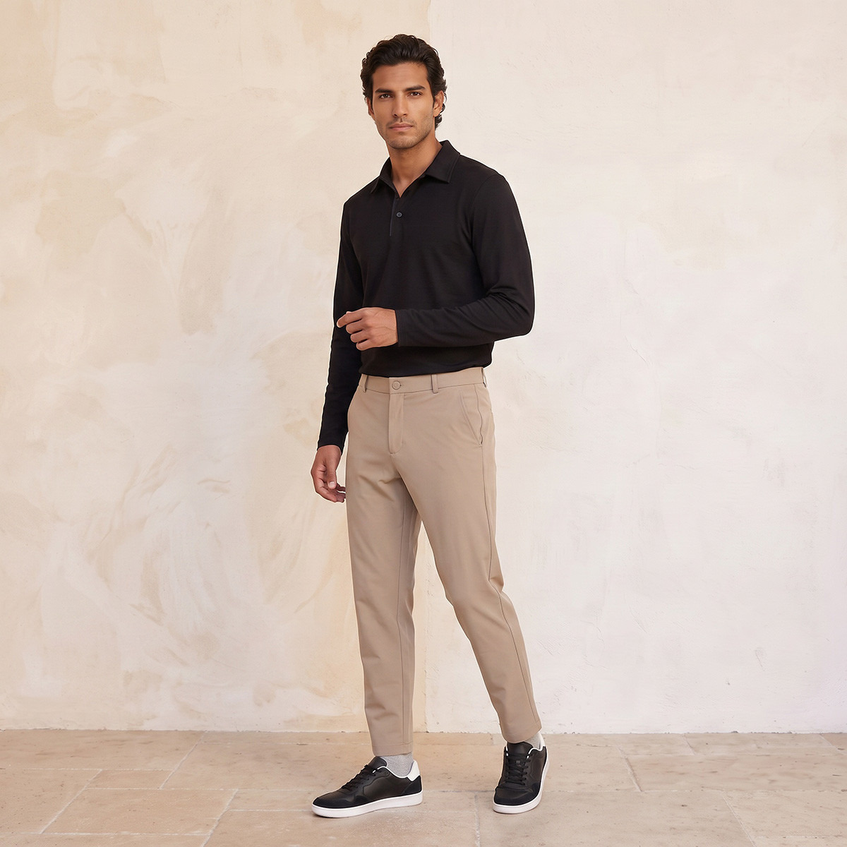 سويت شيرت محبوك بياقة بولو-men-winterwear-hoodiesandsweatshirts-image-4