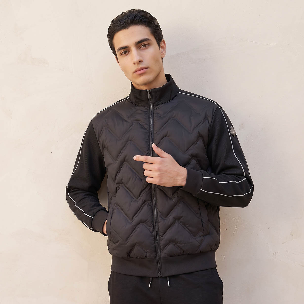 Kappa Quilted Jacket with High Neck-men-clothing-jacketsandblazers-jackets-image-1