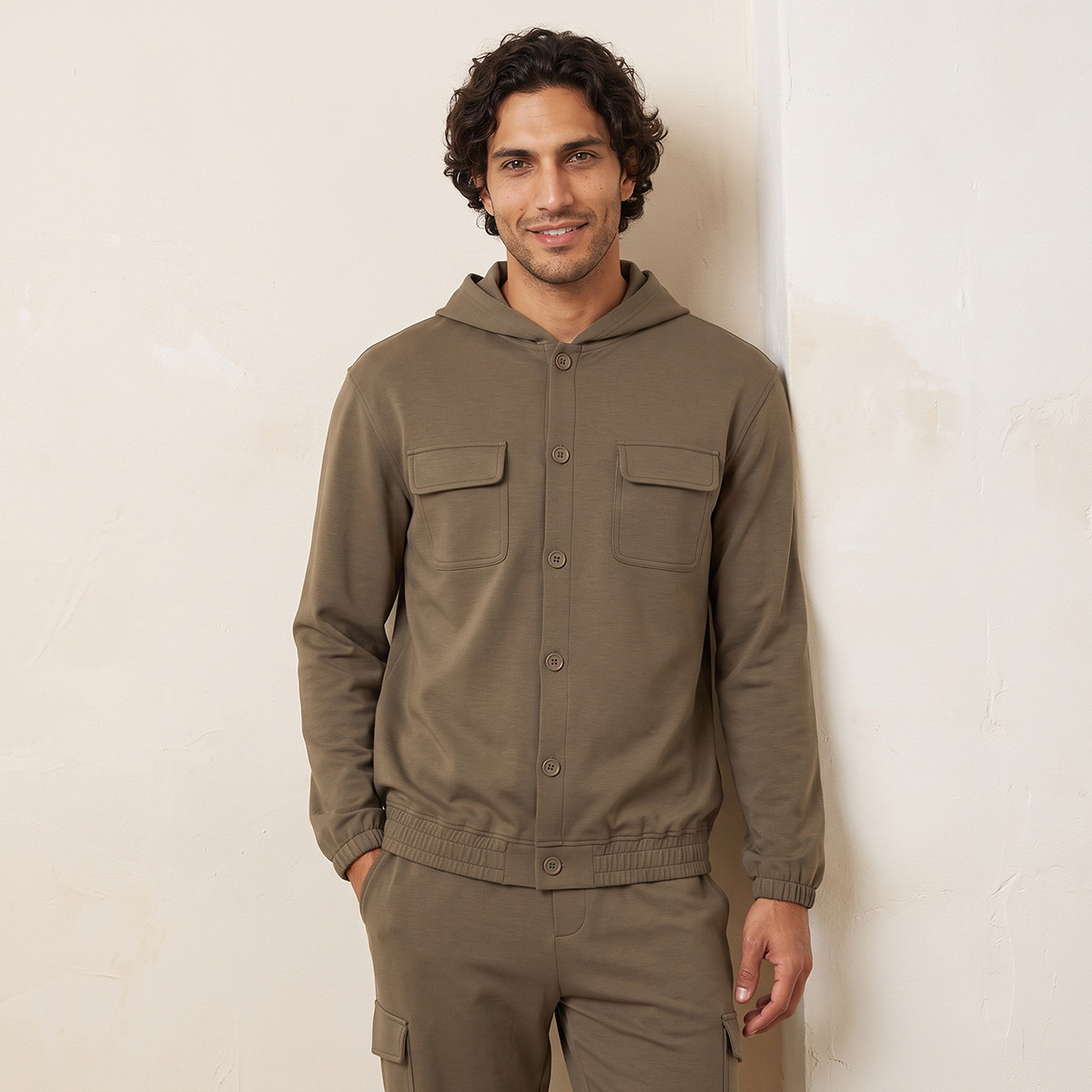 Love Pangolin Utility Cargo Hoodie with Chest Pockets-men-winterwear-hoodiesandsweatshirts-image-4