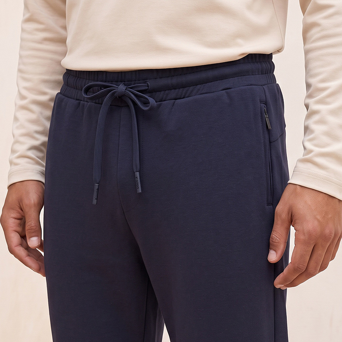 Straight Fit Track Pants with Elasticated Drawstring Waist-men-clothing-sportswearandactivewear-bottoms-joggers-image-4