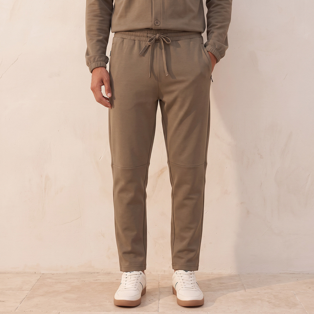 Straight Fit Track Pants with Elasticated Drawstring Waist-men-clothing-sportswearandactivewear-bottoms-joggers-image-1