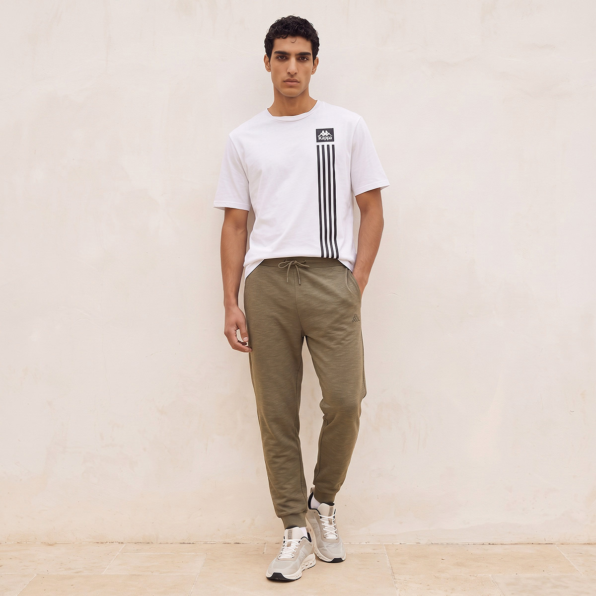 Kappa Regular Fit Drawstring Waist Joggers-men-clothing-sportswearandactivewear-bottoms-joggers-image-2
