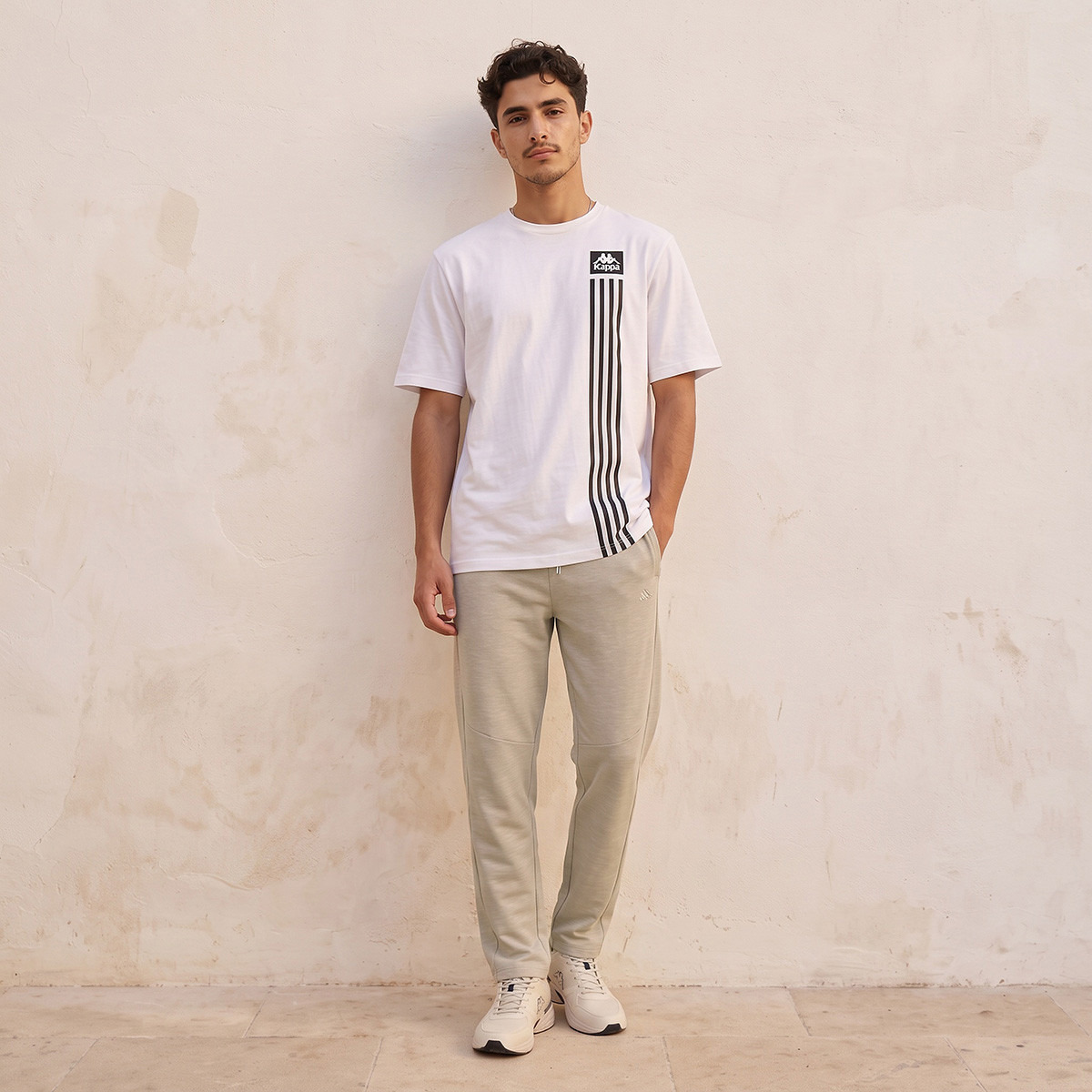 بنطلون بقصة مستقيمة وخصر مرن من كابا-men-clothing-bottoms-joggers-image-4