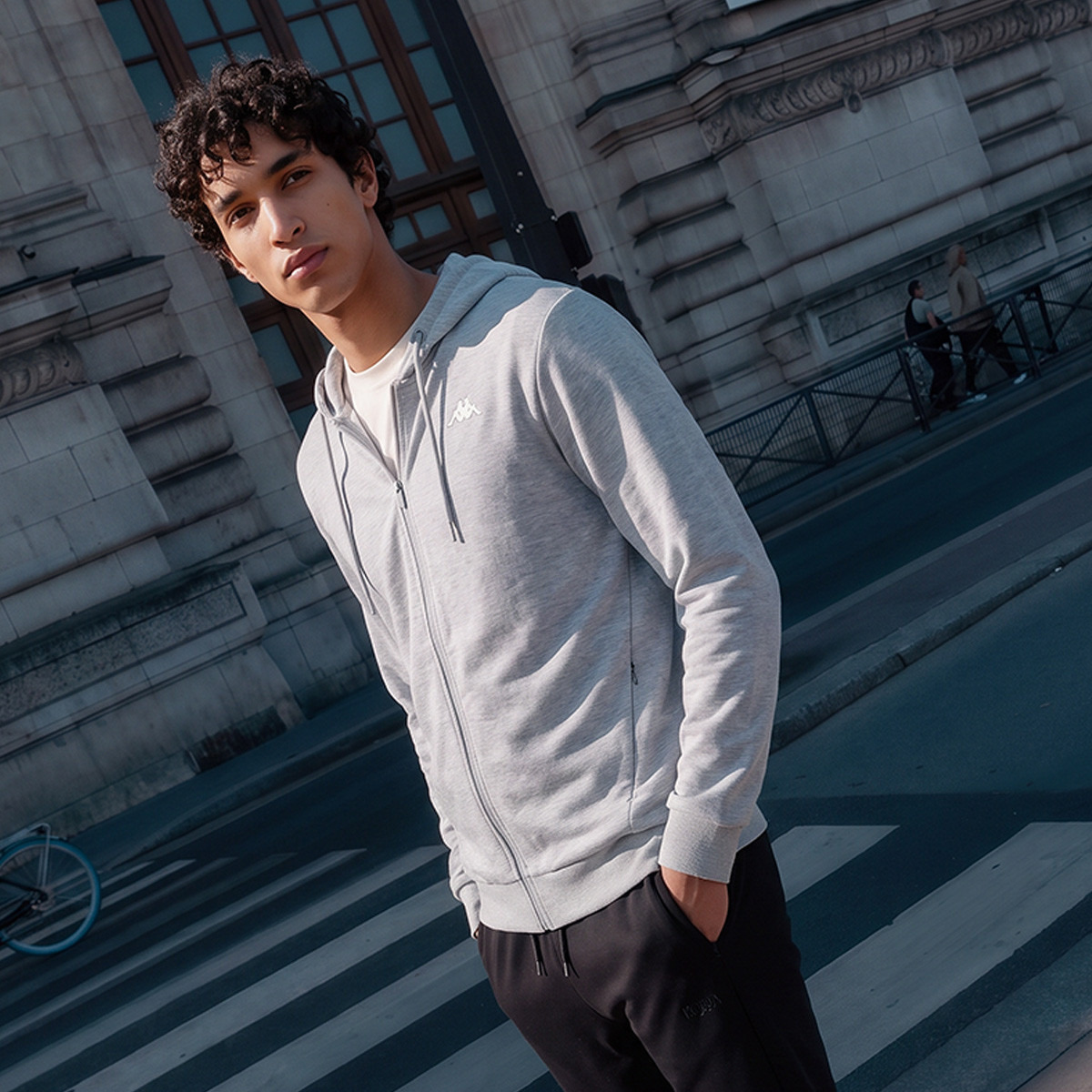 Kappa Zip Through Hoodie with Pocket-men-winterwear-hoodiesandsweatshirts-image-1
