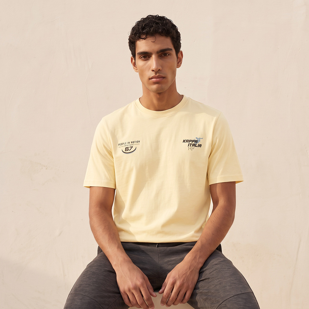 Kappa Logo Print Cotton T-shirt-men-clothing-sportswearandactivewear-tshirtsandpolos-image-2
